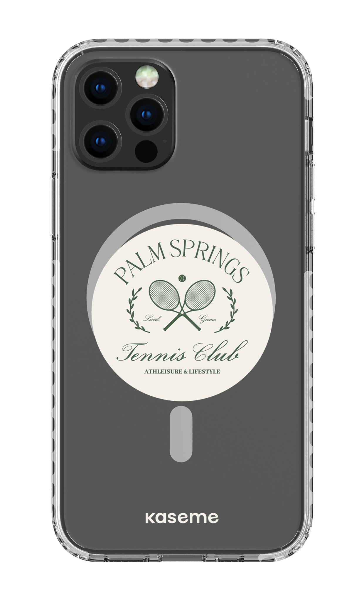 iPhone 12 Pro Clear Case Magsafe - White Serve it up Clear Case -