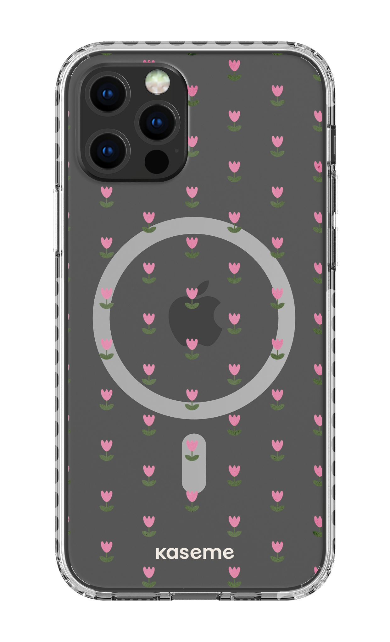 iPhone 12 Pro Clear Case Magsafe - White Triumph Pink Clear Case -