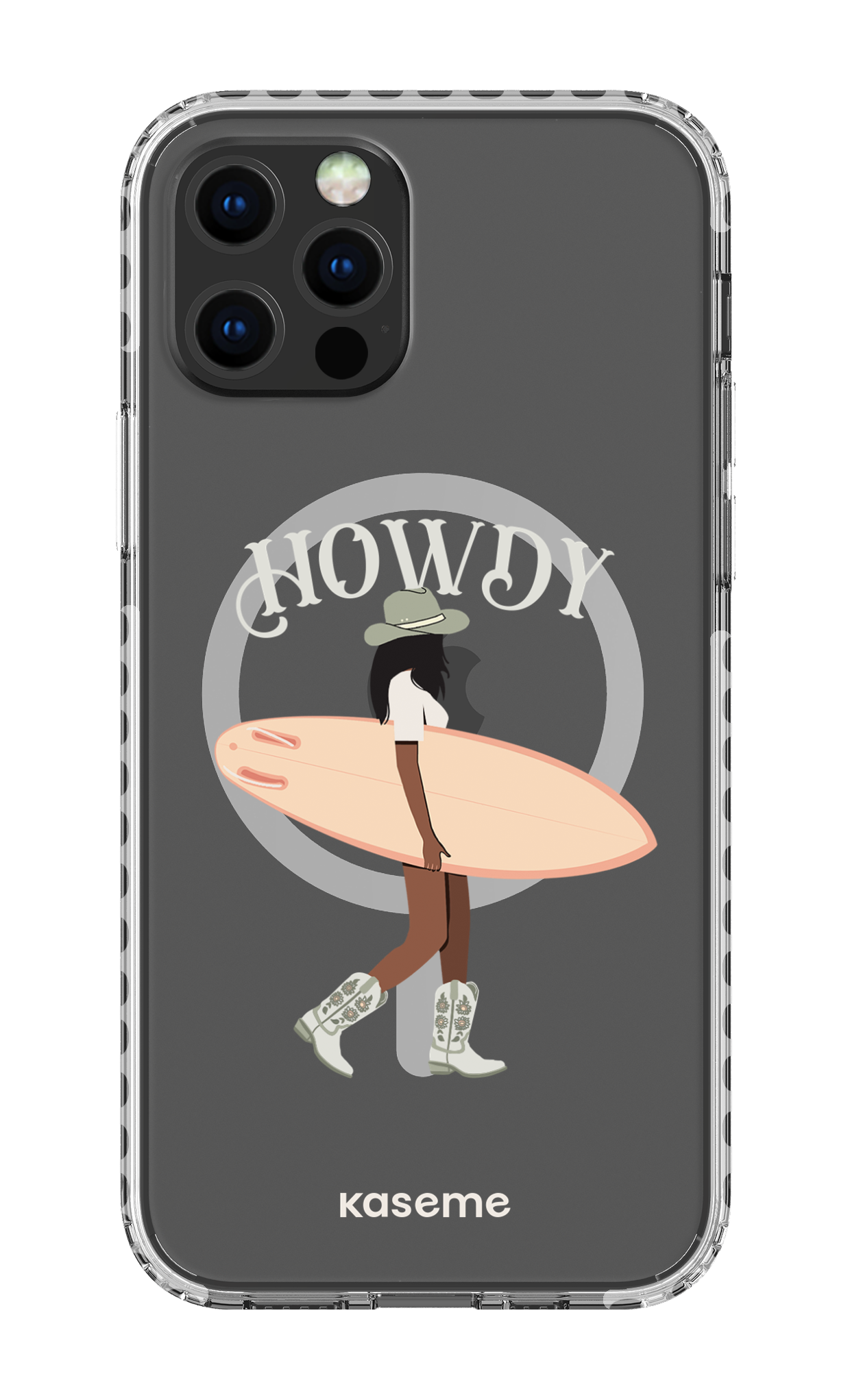 iPhone 12 Pro Clear Case Magsafe - White Westsea Green Clear Case -