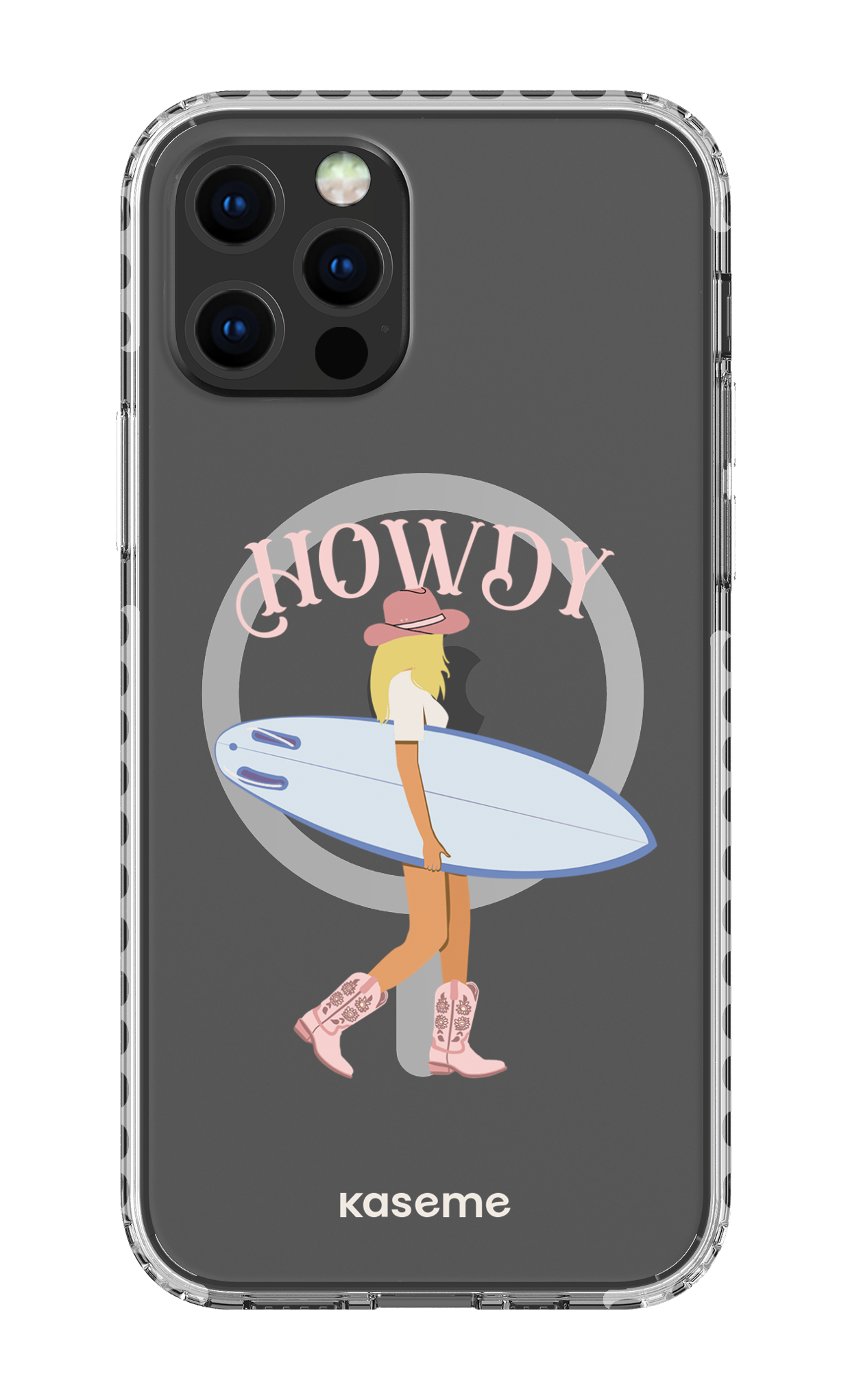 iPhone 12 Pro Clear Case Magsafe - White Westsea Pink Clear Case -