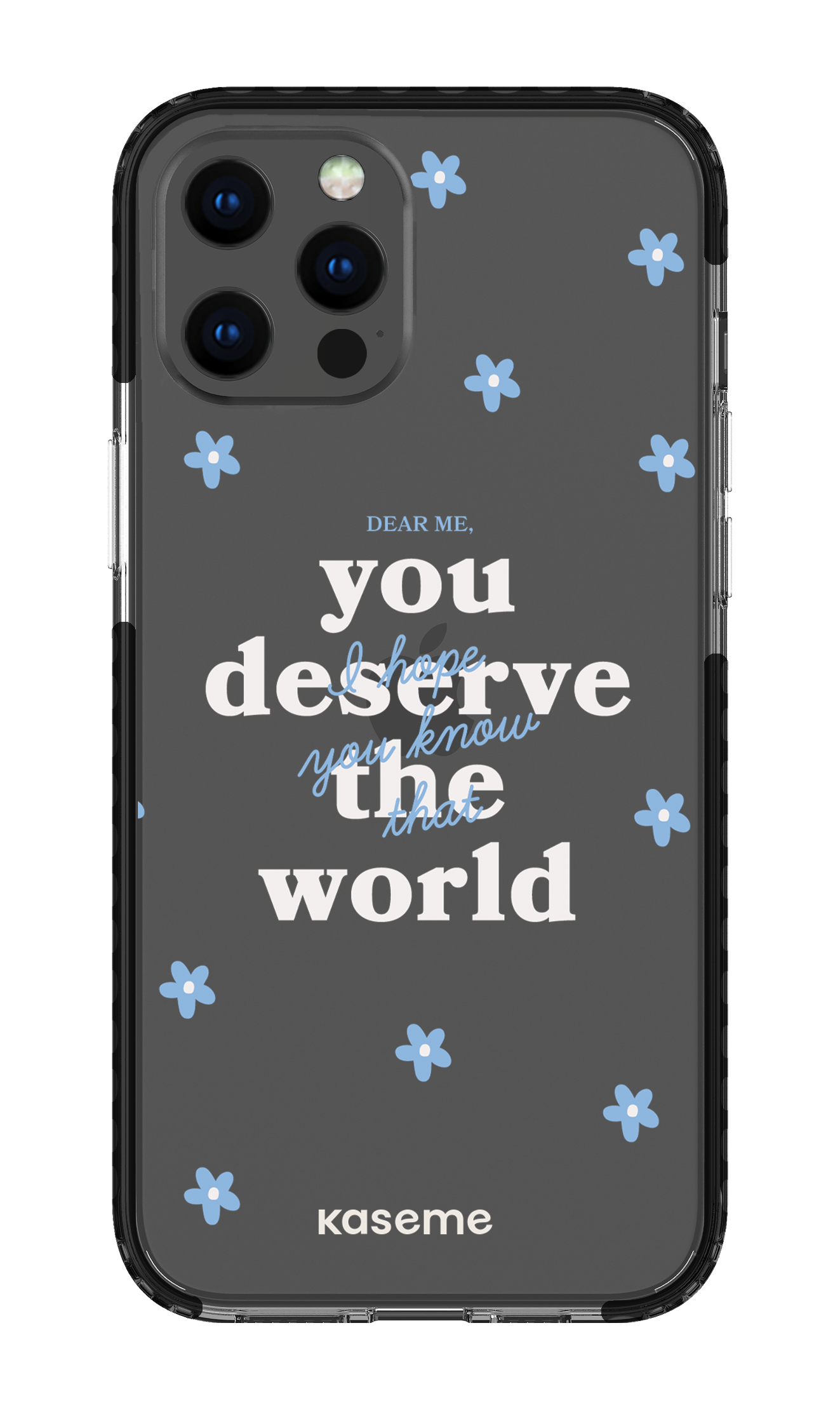 iPhone 12 Pro Max Clear Case - Black Dear Me clear case -