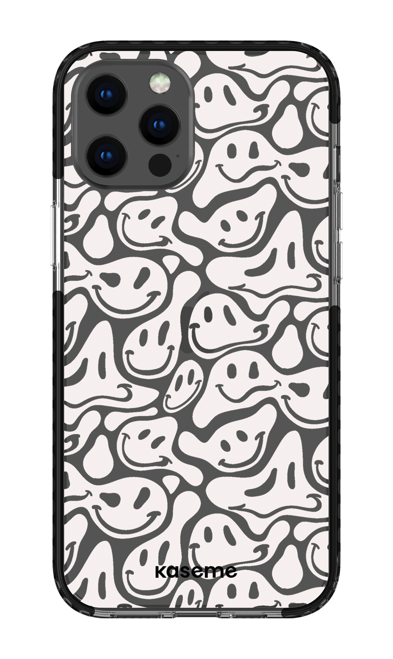 iPhone 12 Pro Max Clear Case - Black Dystopia Clear Case -