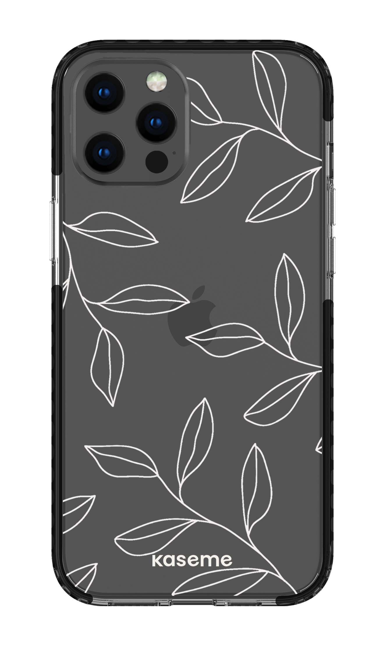 iPhone 12 Pro Max Clear Case - Black Gloomy Clear Case -