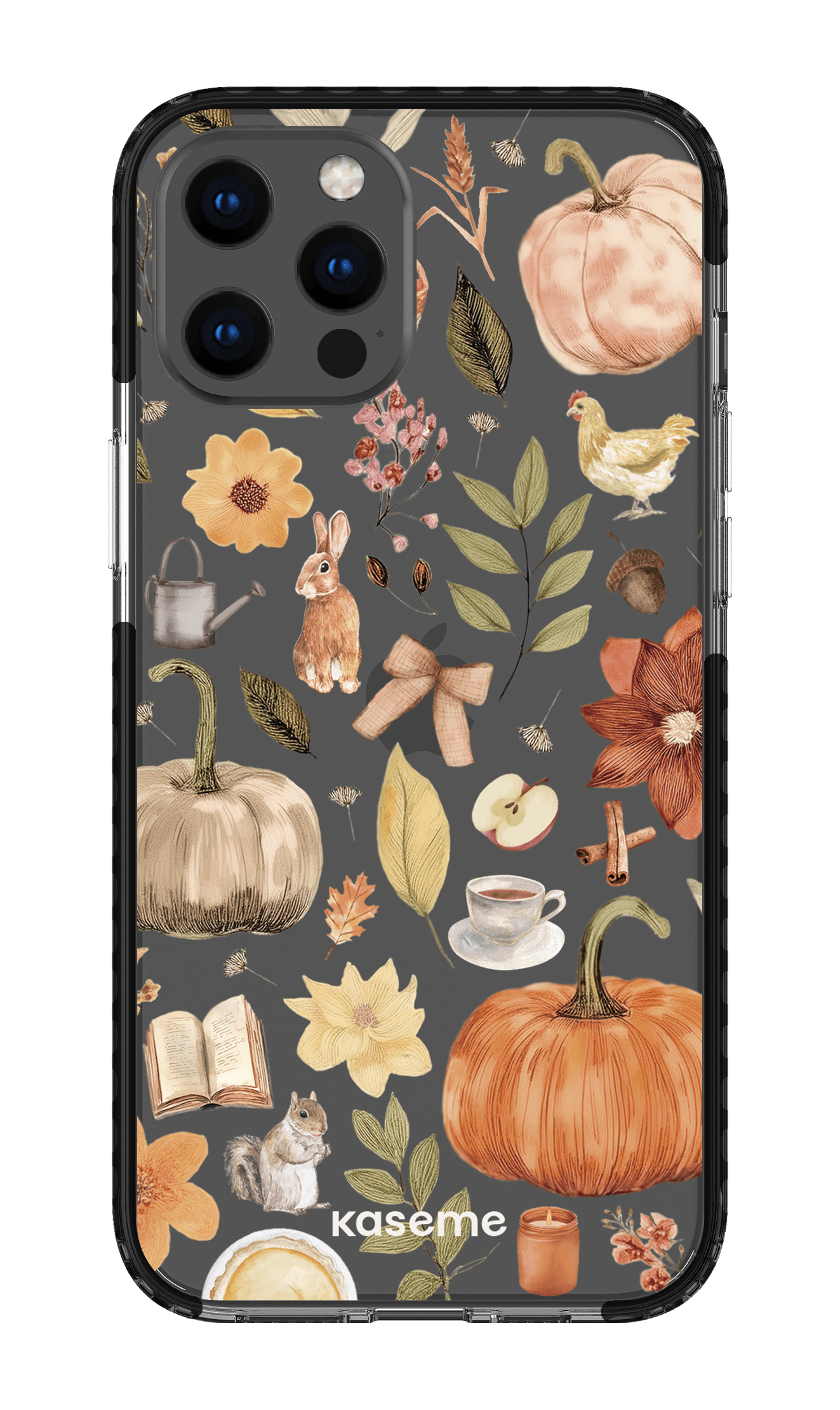 iPhone 12 Pro Max Clear Case - Black Harvest Hues Clear Case -