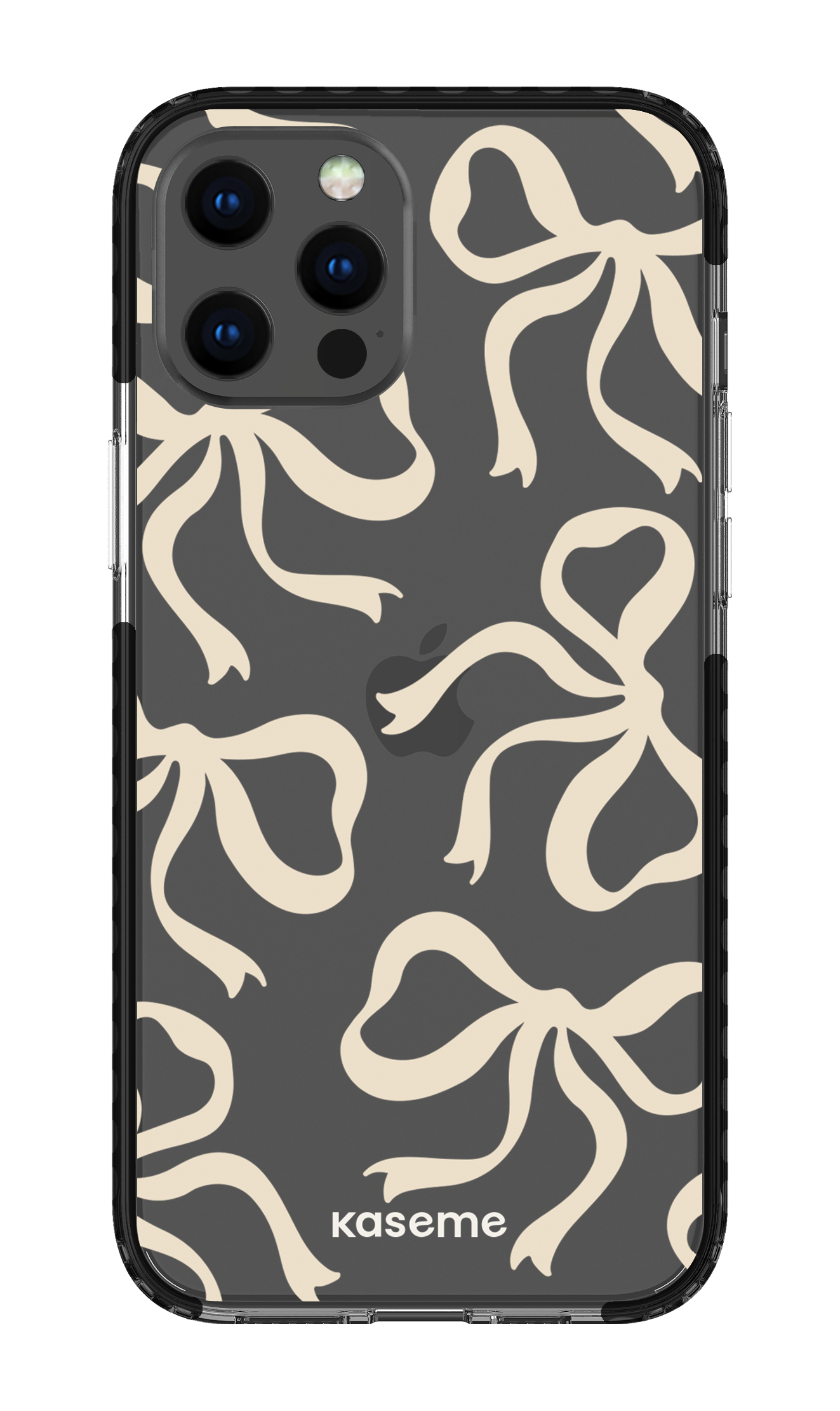 iPhone 12 Pro Max Clear Case - Black Lace Clear Case -