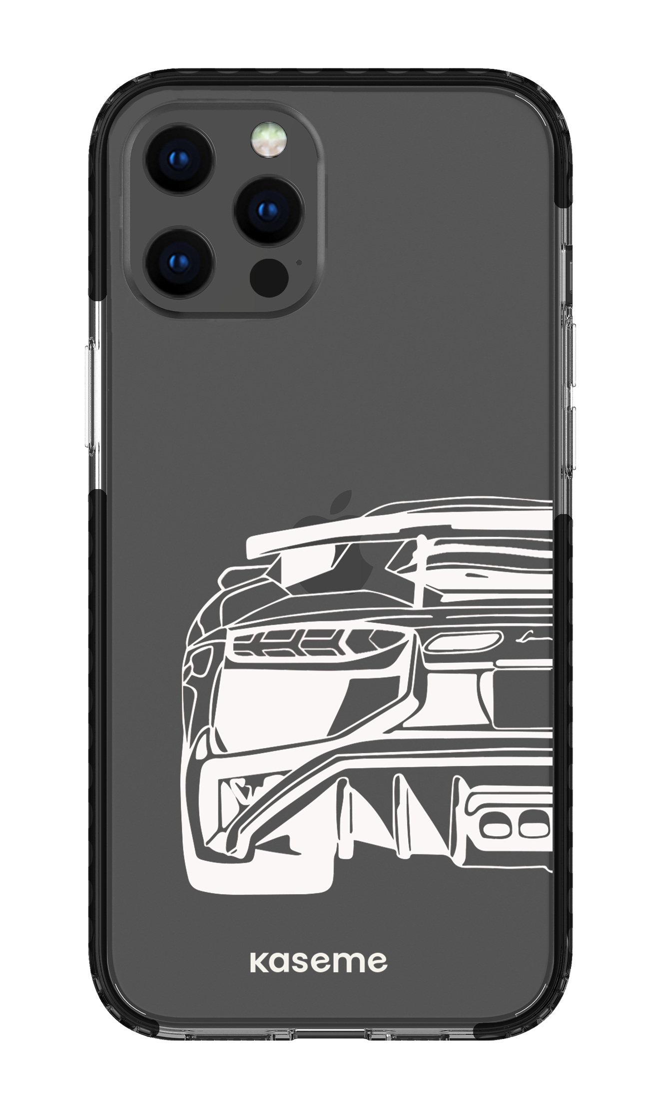 iPhone 12 Pro Max Clear Case - Black Lambo clear case -