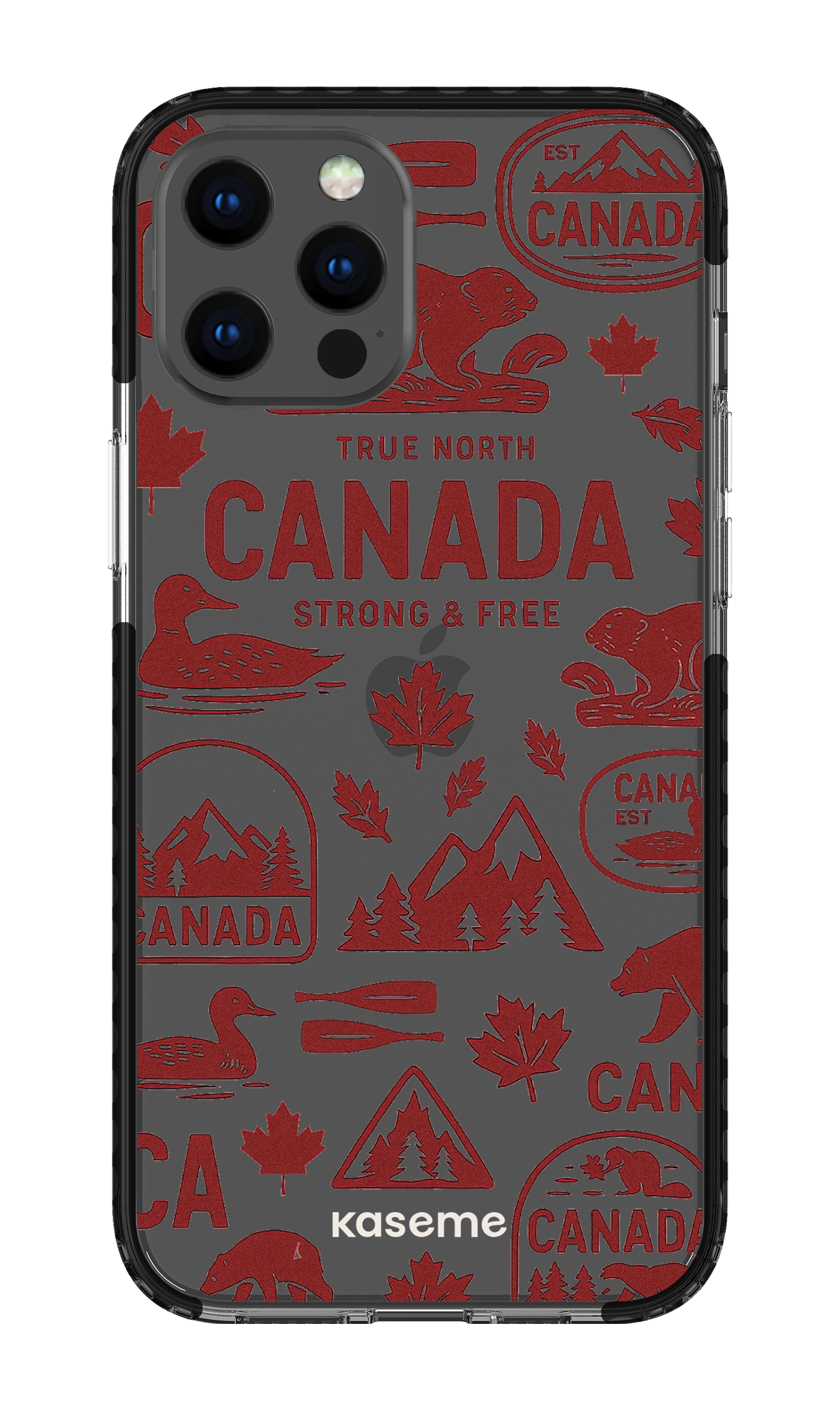 iPhone 12 Pro Max Clear Case - Black Oh Canada -