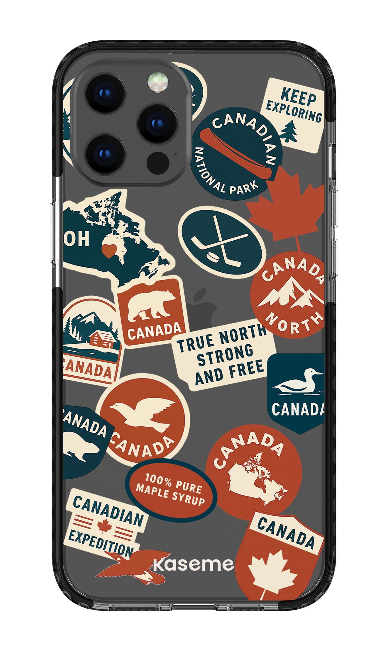 iPhone 12 Pro Max Clear Case - Black Oh Maple -