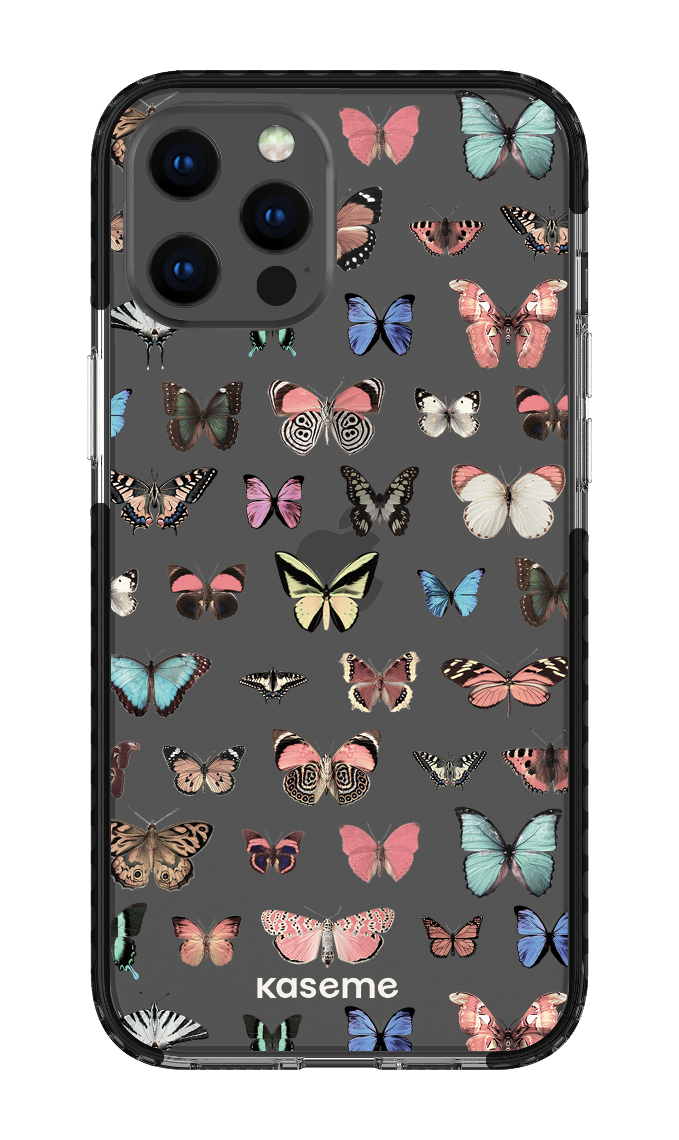 iPhone 12 Pro Max Clear Case - Black Paloma clear case -