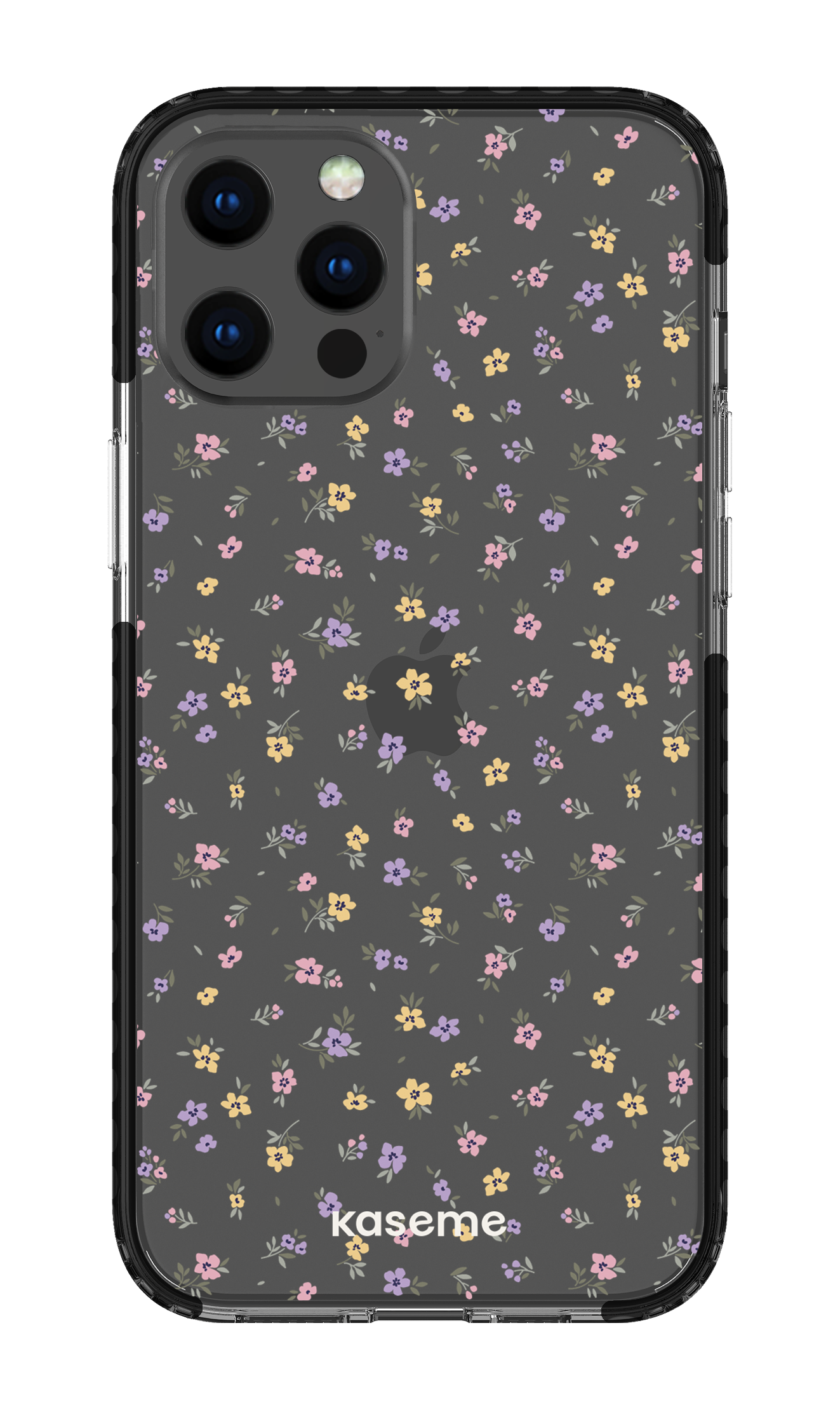 iPhone 12 Pro Max Clear Case - Black Porcelain Blossom Clear Case -