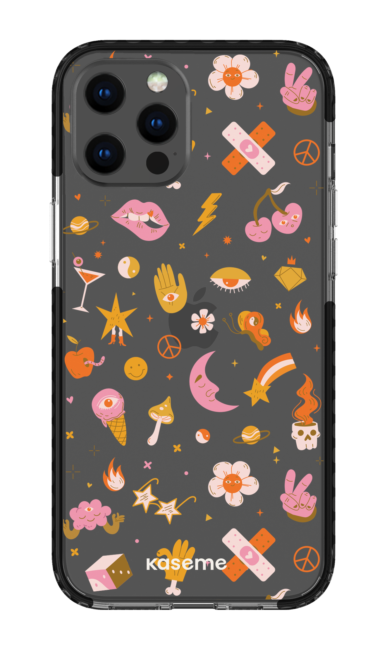 iPhone 12 Pro Max Clear Case - Black Psycho Clear Case -