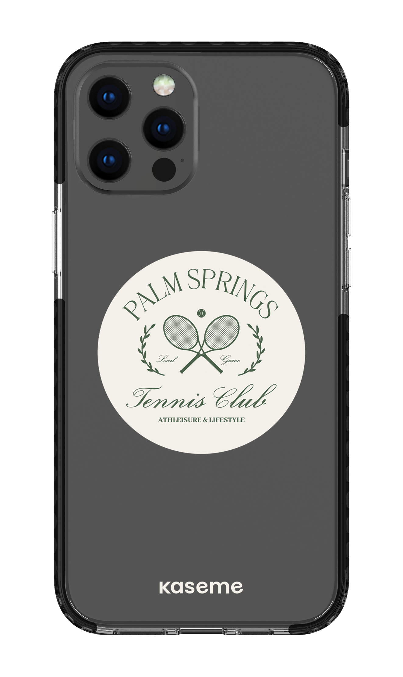 iPhone 12 Pro Max Clear Case - Black Serve it up Clear Case -