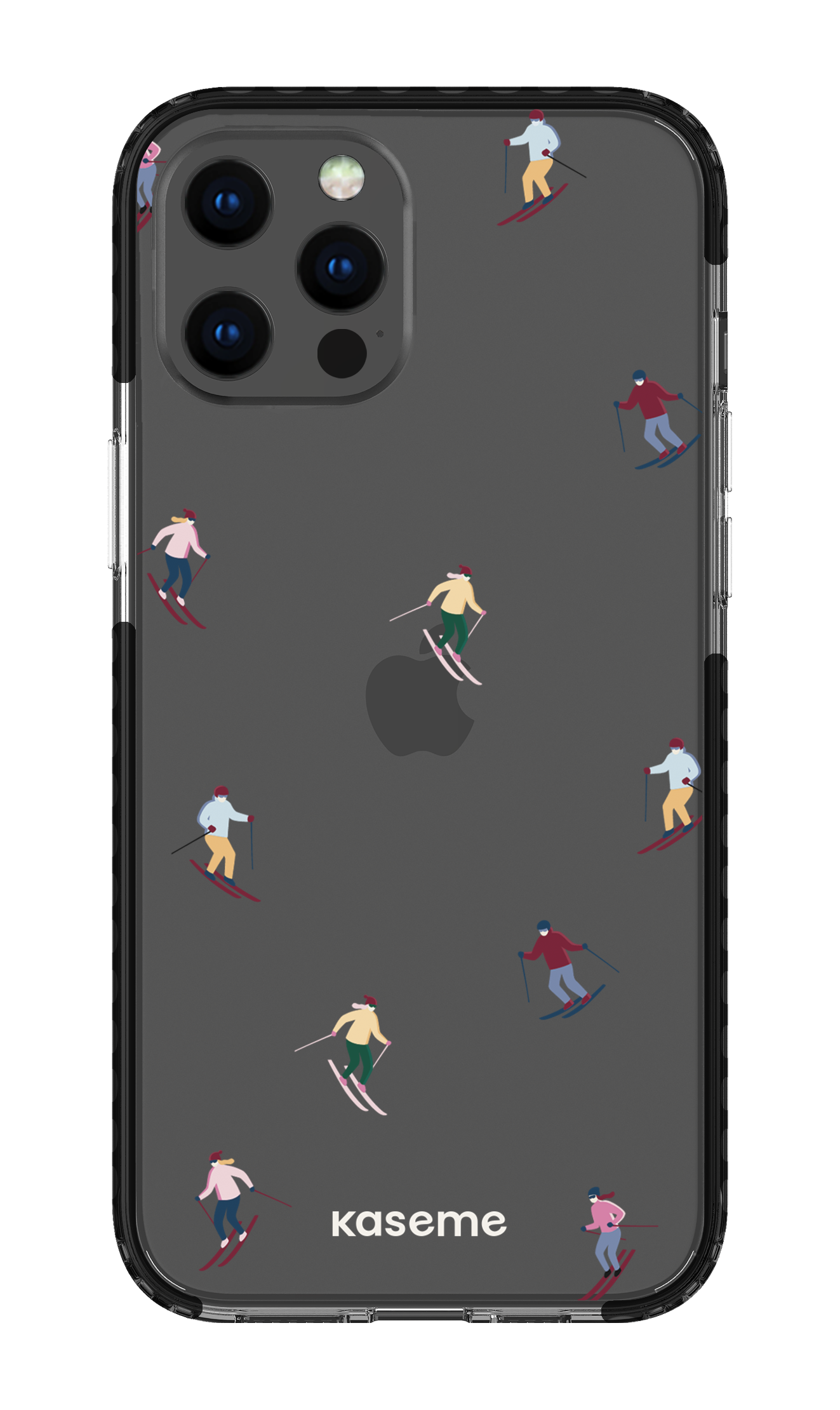 iPhone 12 Pro Max Clear Case - Black Slope Clear Case -