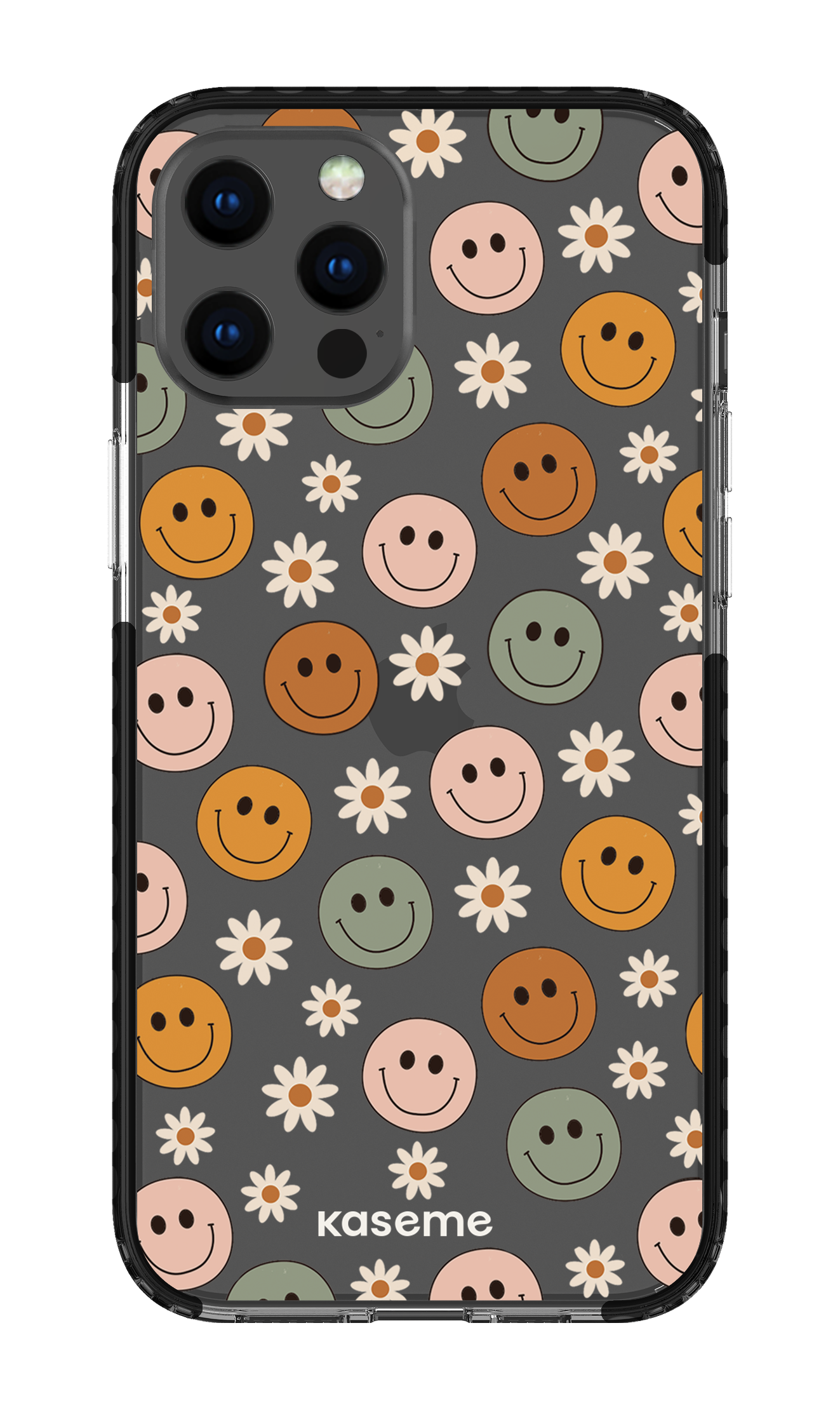 iPhone 12 Pro Max Clear Case - Black Smirk Clear Case -