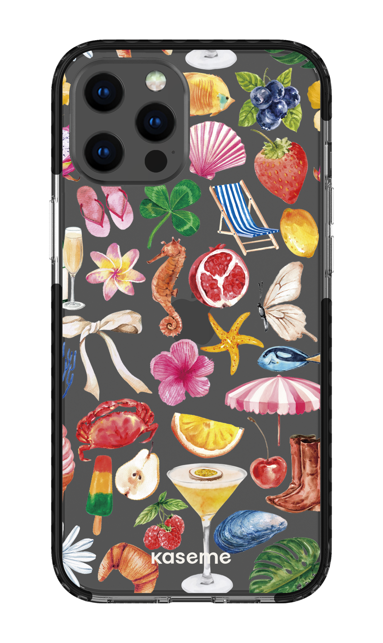 iPhone 12 Pro Max Clear Case - Black St-Tropez Clear Case -