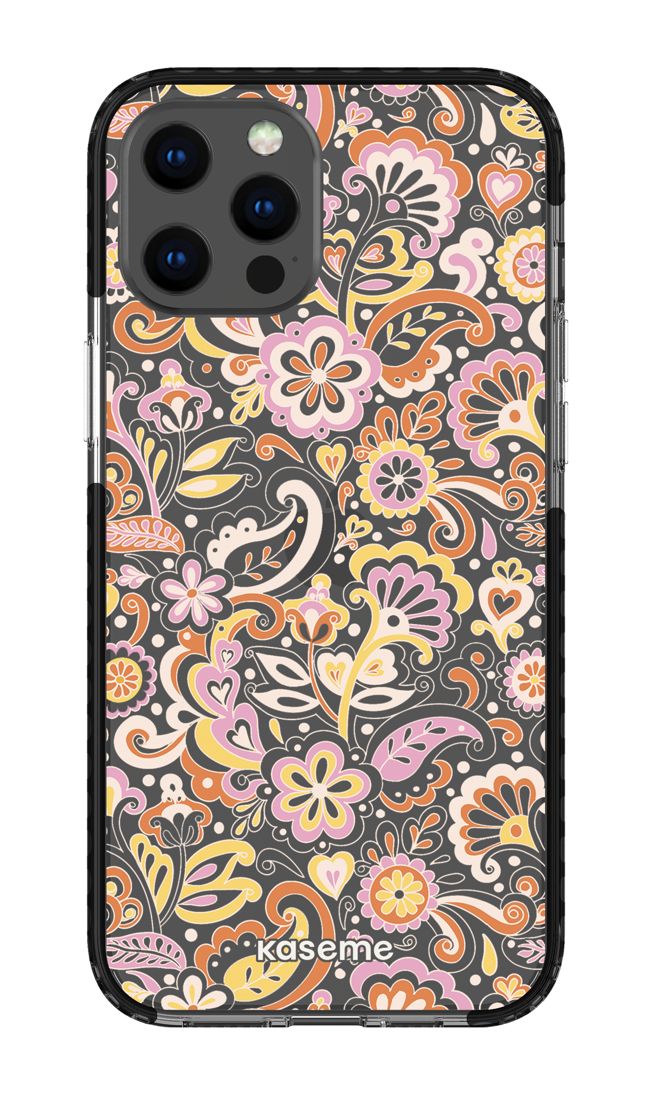 iPhone 12 Pro Max Clear Case - Black Sunbathe Clear Case -