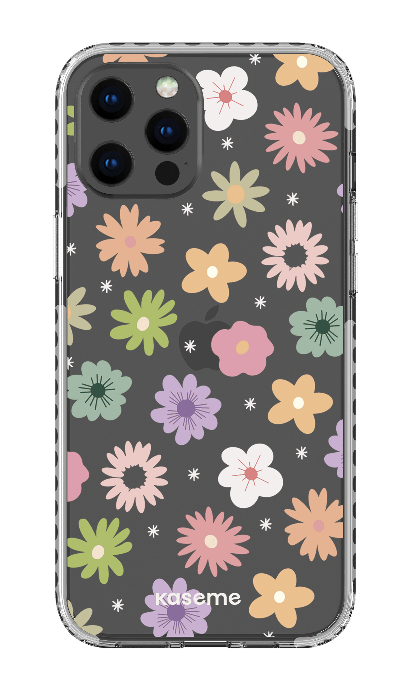 iPhone 12 Pro Max Clear Case - White Adore small clear case -