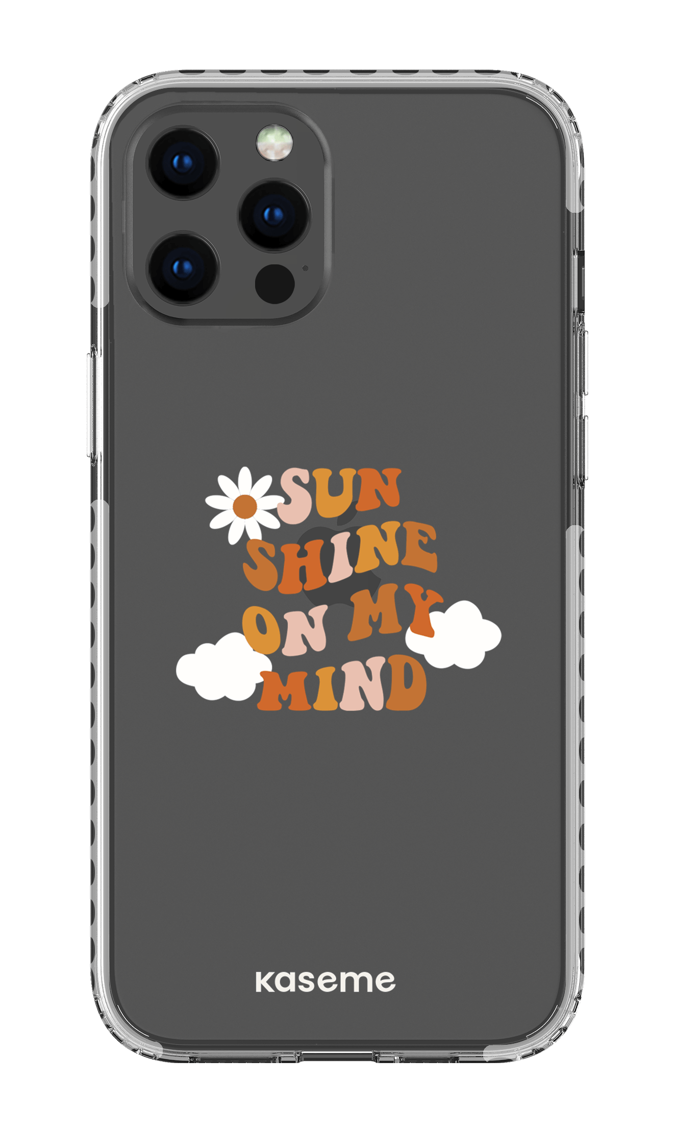 iPhone 12 Pro Max Clear Case - White Cheerful Clear Case -