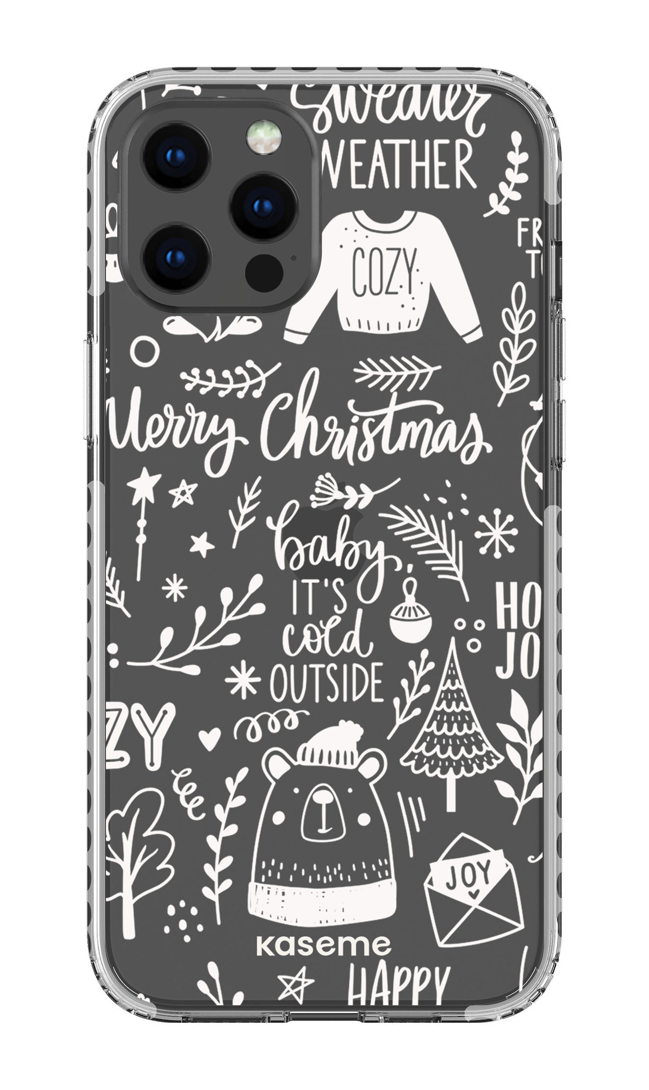 iPhone 12 Pro Max Clear Case - White Cold Nights Clear Case -