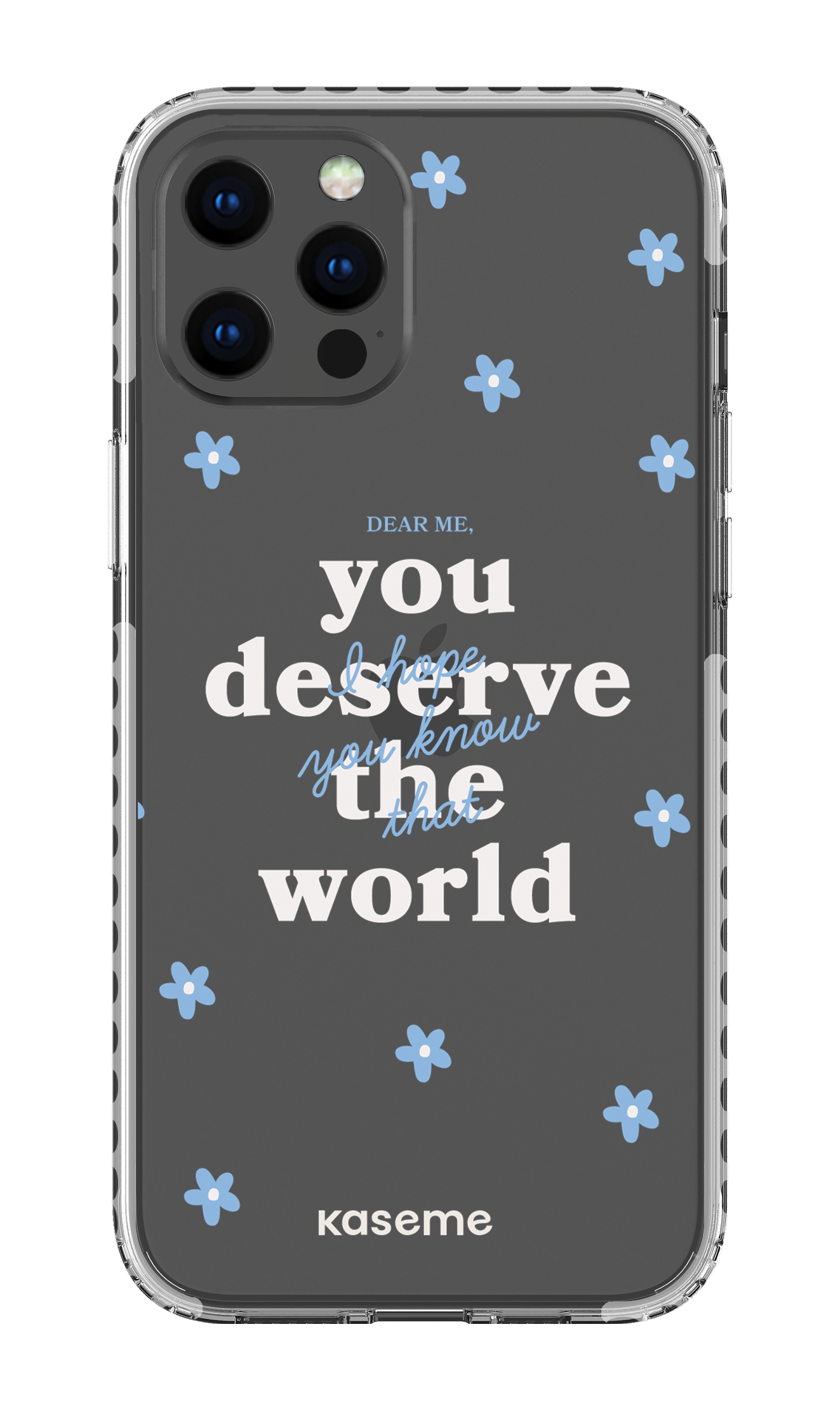 iPhone 12 Pro Max Clear Case - White Dear Me clear case -