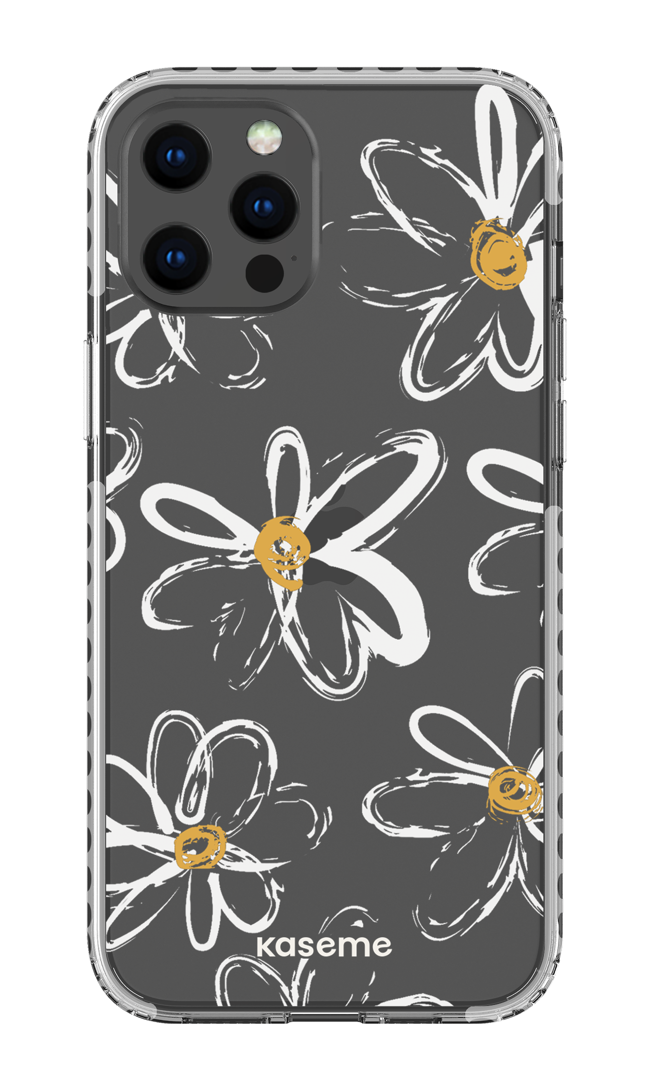 iPhone 12 Pro Max Clear Case - White Give me flowers Clear Case -