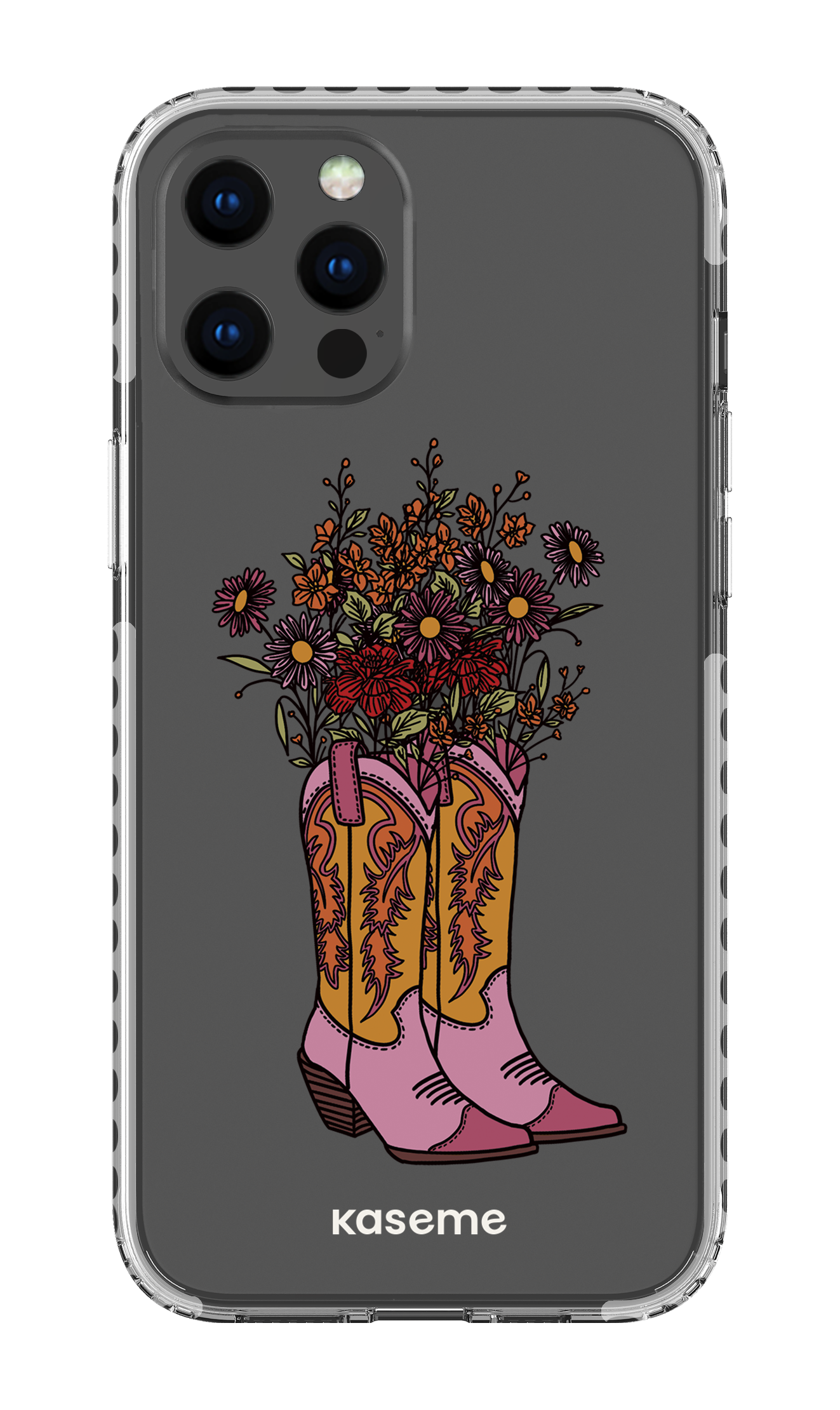 iPhone 12 Pro Max Clear Case - White Howdy Clear Case -