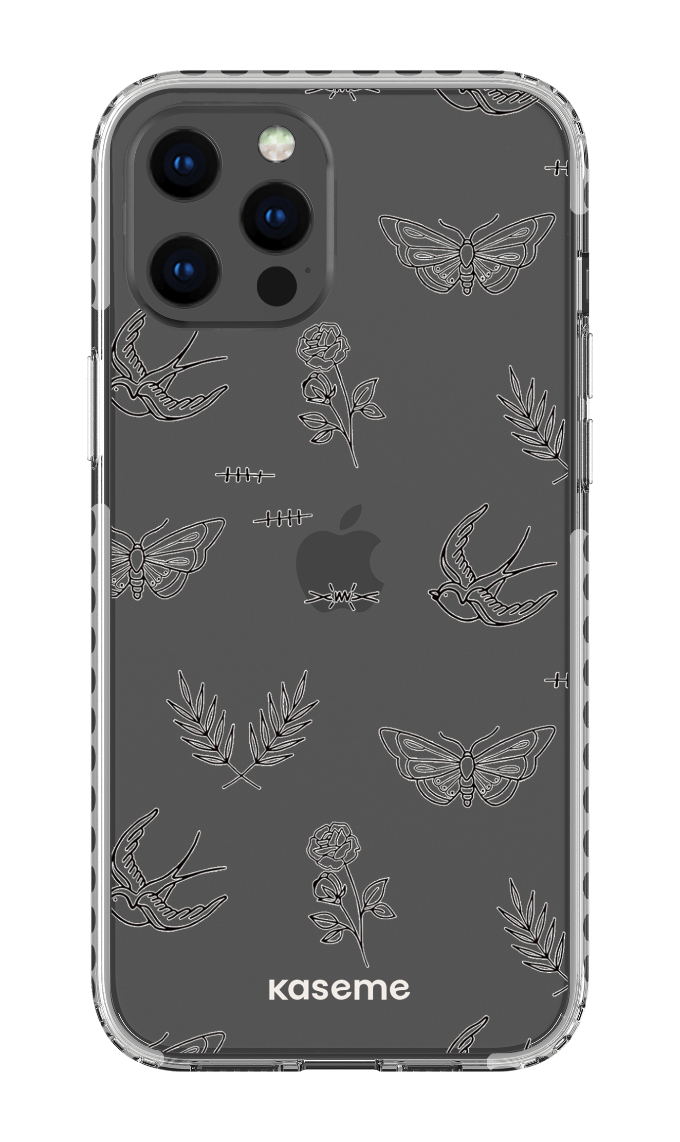 iPhone 12 Pro Max Clear Case - White Ink Clear Case -