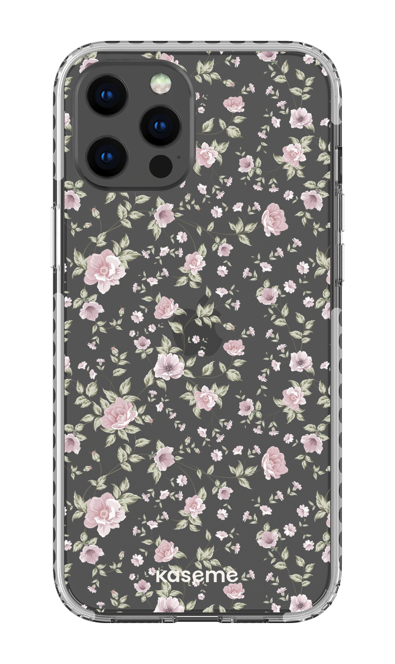 iPhone 12 Pro Max Clear Case - White La Vie en Rose Clear Case -