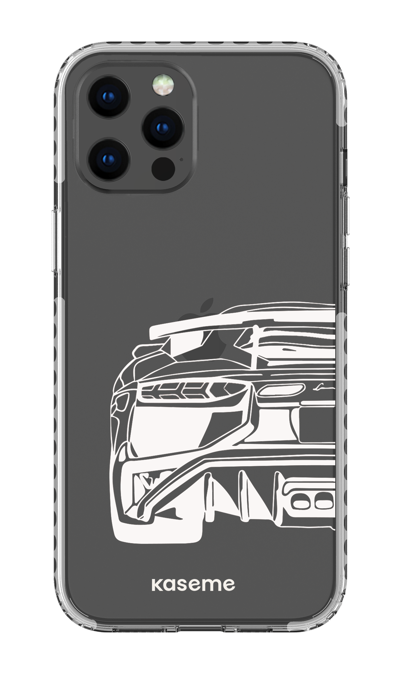 iPhone 12 Pro Max Clear Case - White Lambo clear case -