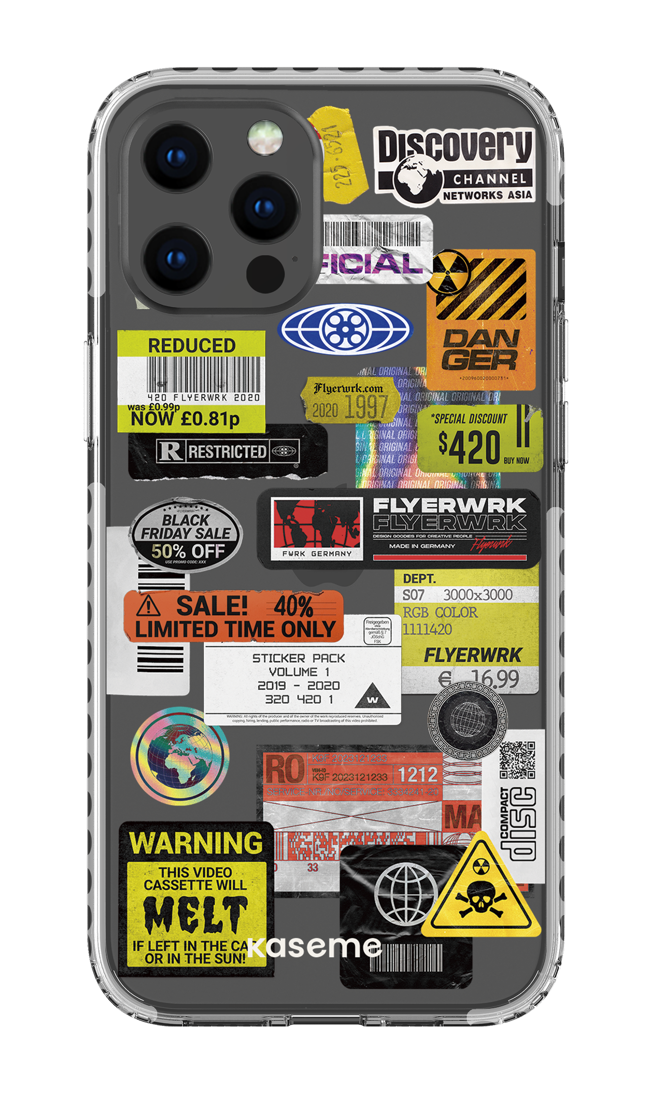 iPhone 12 Pro Max Clear Case - White Melt Clear Case -