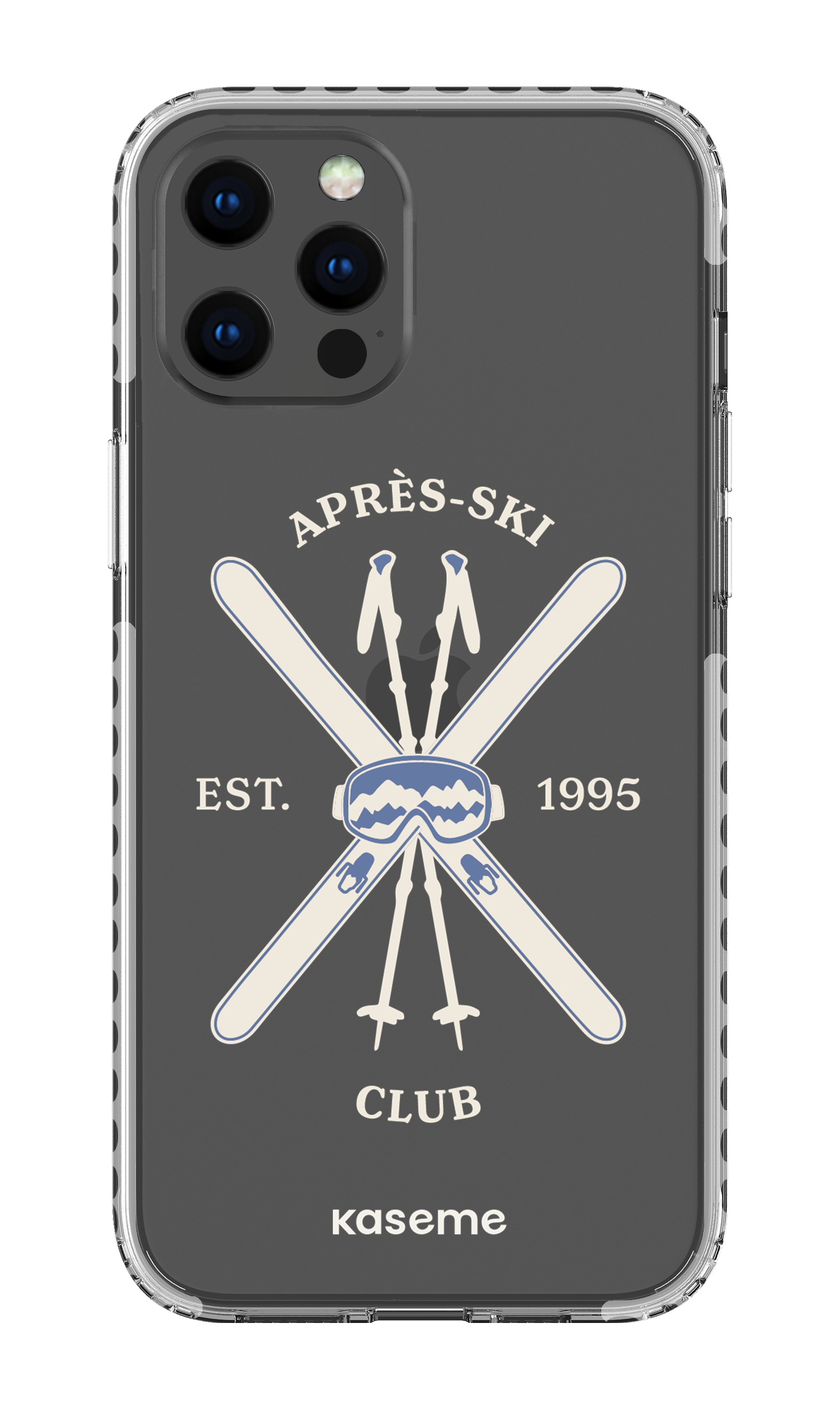 iPhone 12 Pro Max Clear Case - White Off-Track Clear Case -