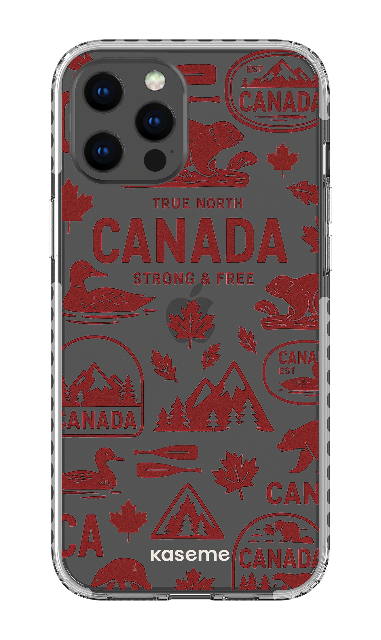 iPhone 12 Pro Max Clear Case - White Oh Canada -