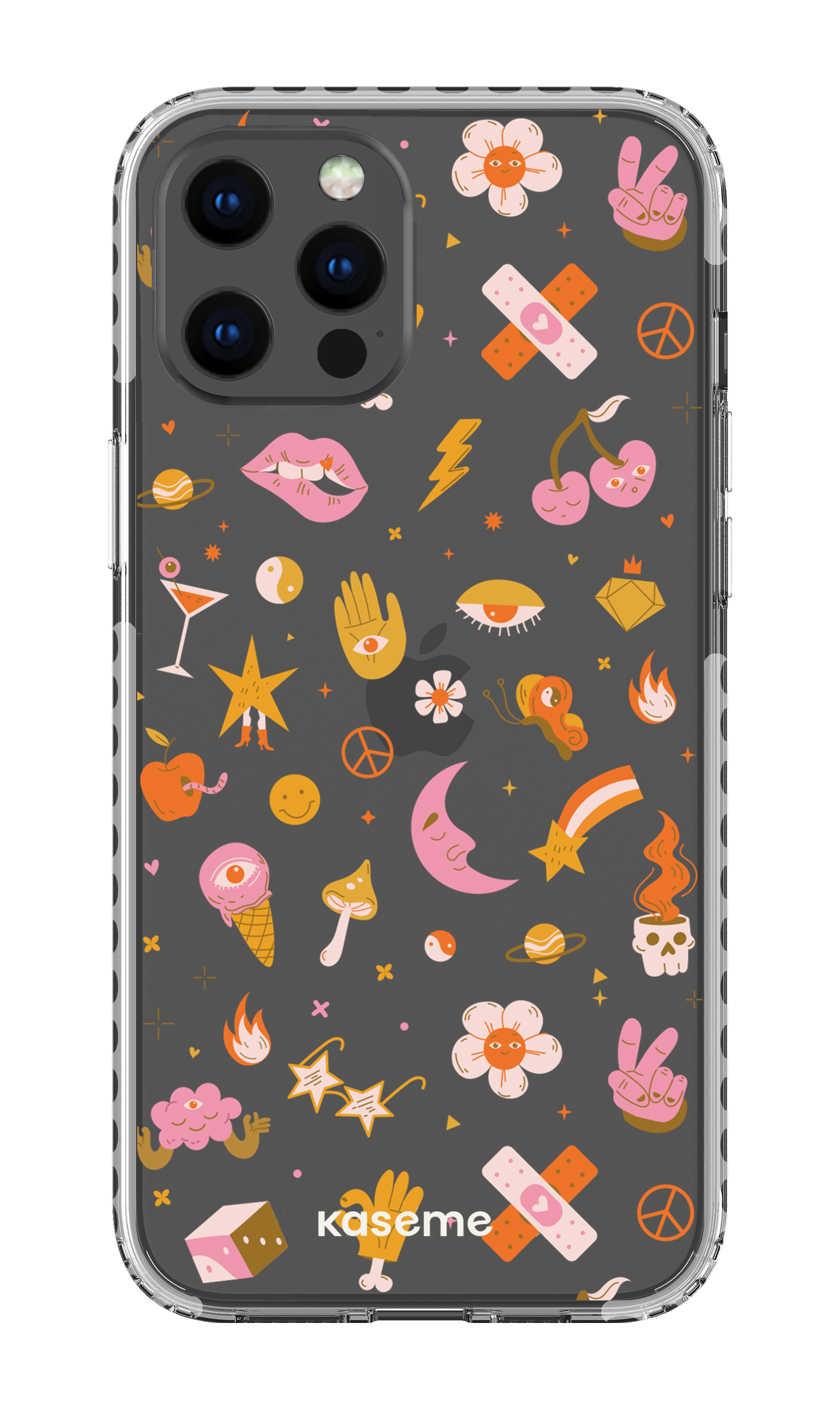 iPhone 12 Pro Max Clear Case - White Psycho Clear Case -