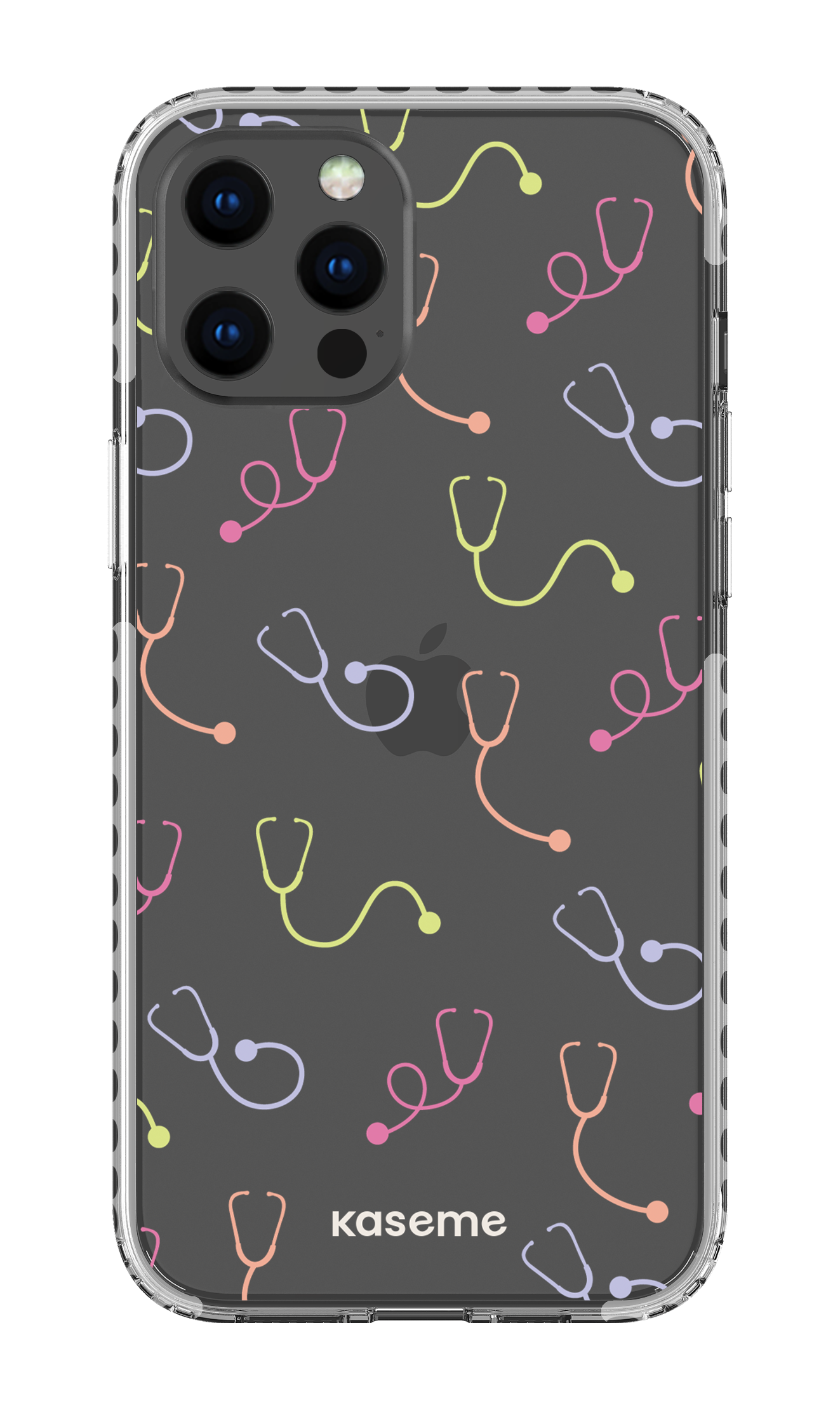 iPhone 12 Pro Max Clear Case - White Pulse Clear Case -