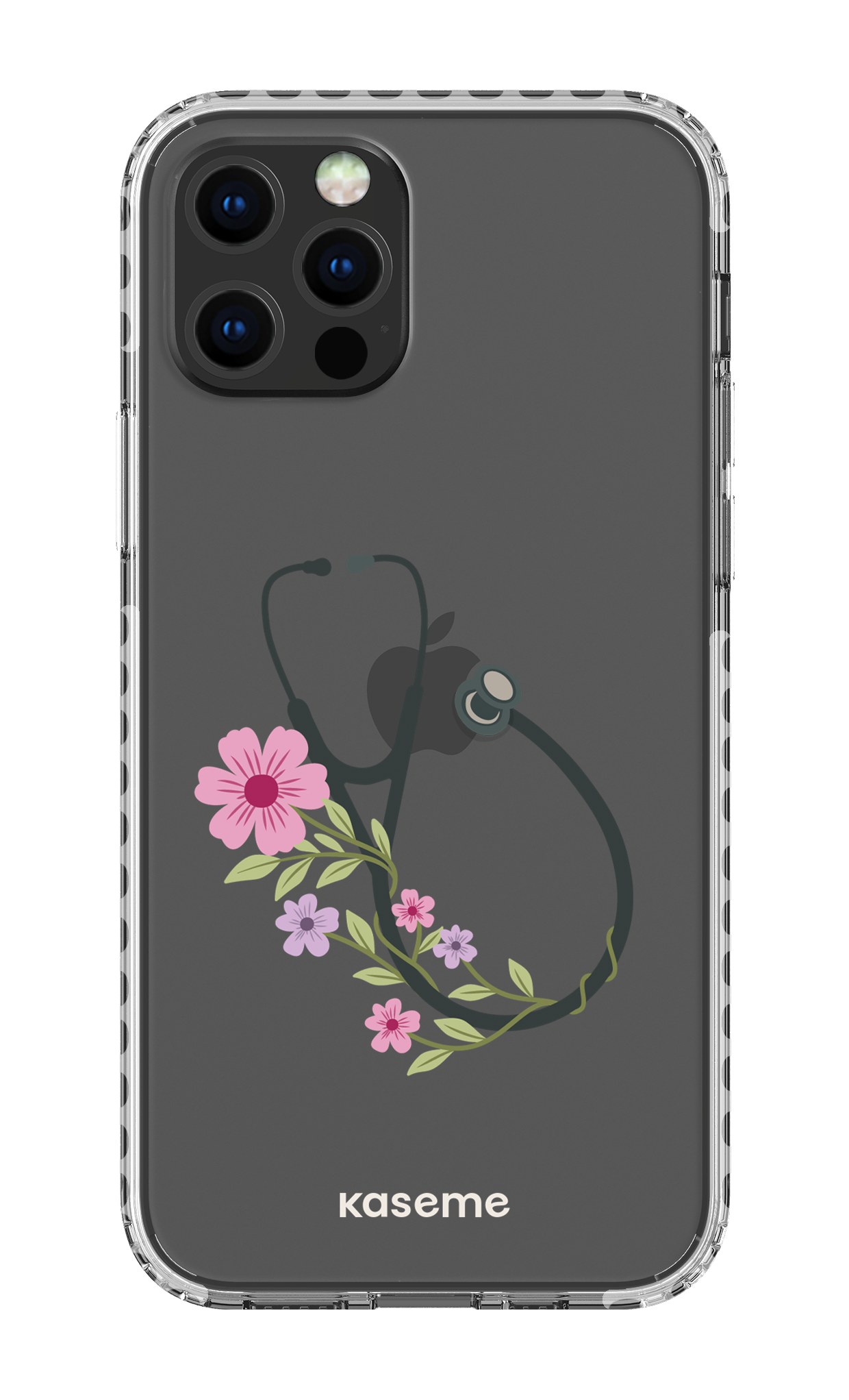 iPhone 12 pro Clear Case - White Blossom Beat Clear Case -