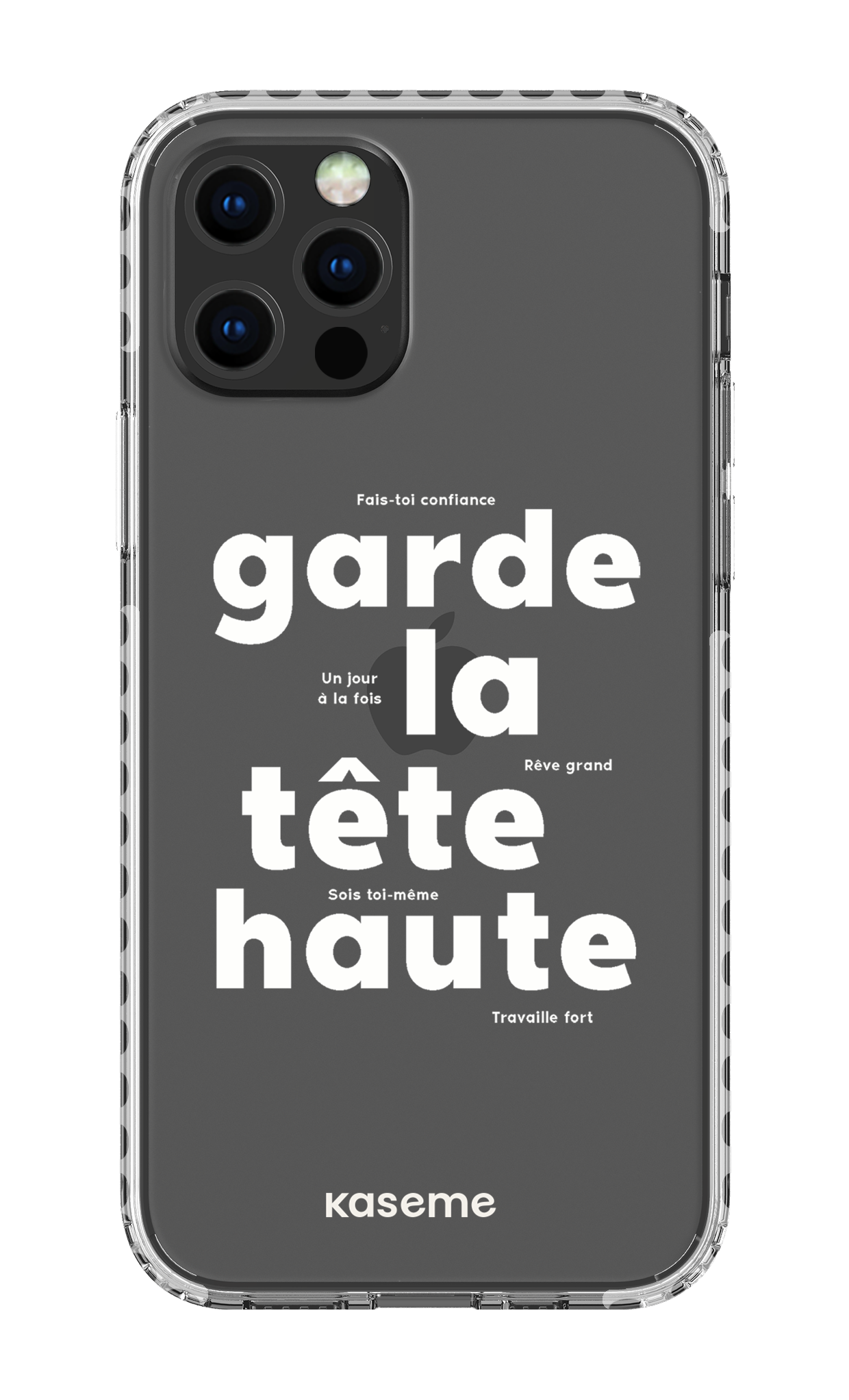 iPhone 12 pro Clear Case - White État d'esprit Clear Case -