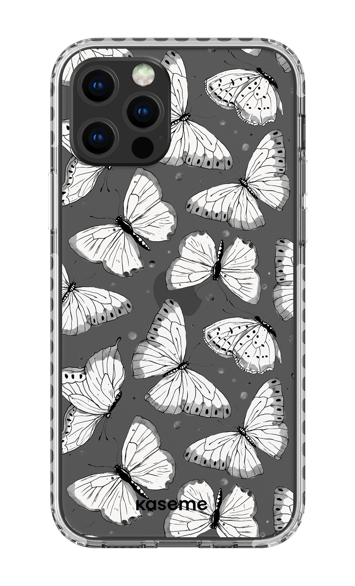 iPhone 12 pro Clear Case - White Float Clear Case -