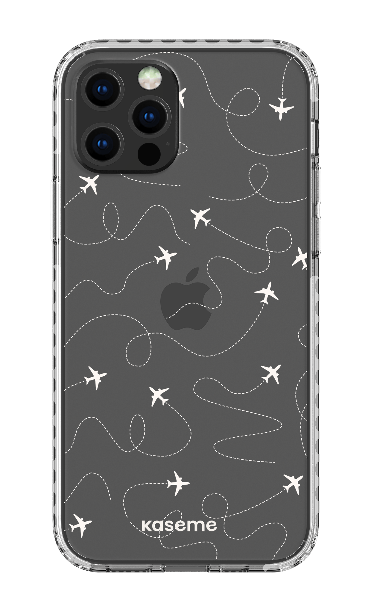 iPhone 12 pro Clear Case - White Globetrotter Clear Case -