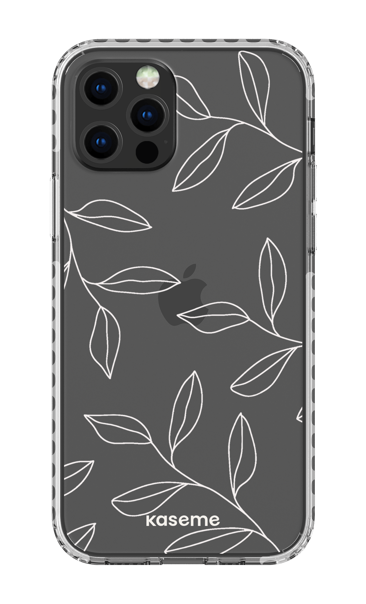 iPhone 12 pro Clear Case - White Gloomy Clear Case -