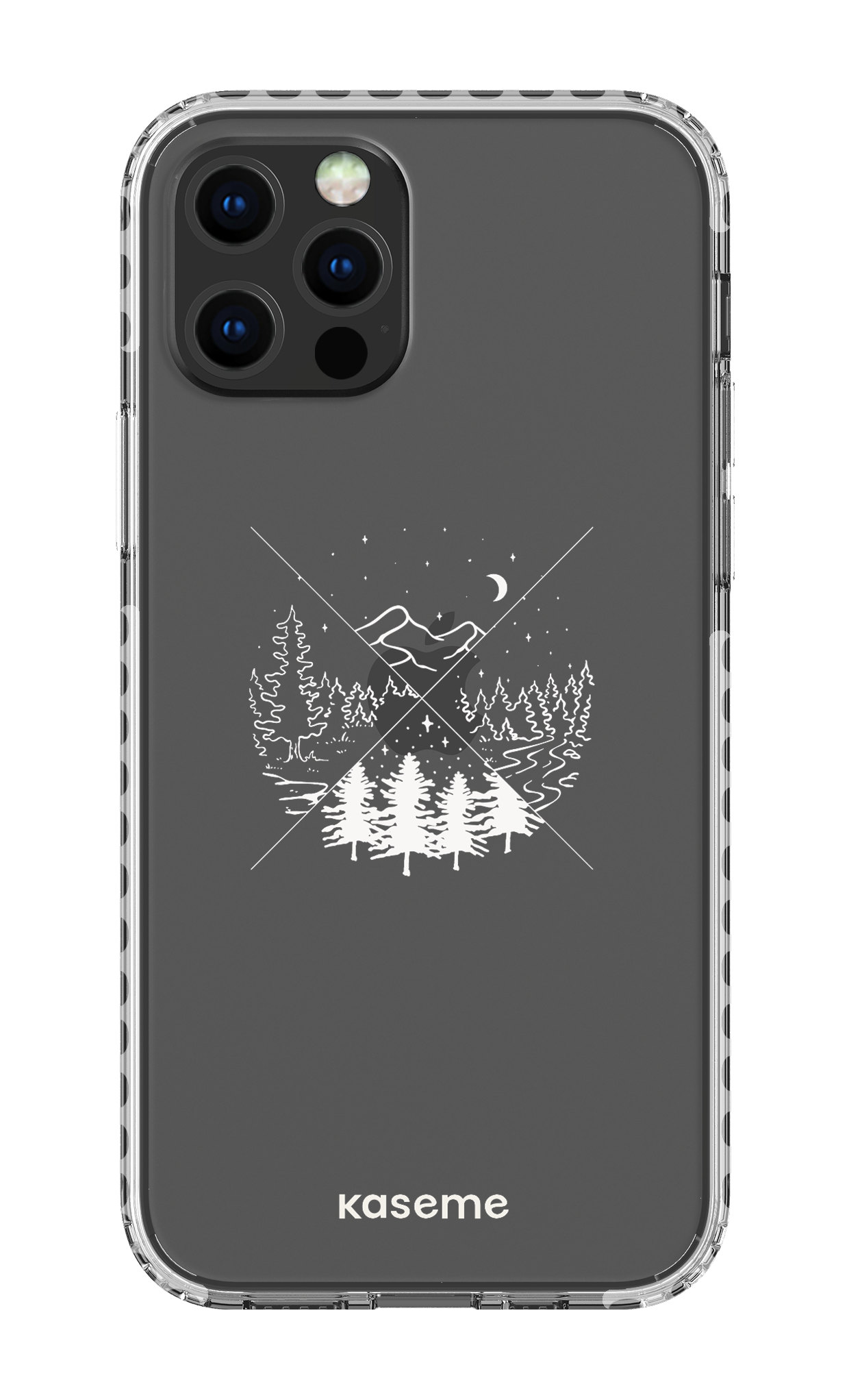 iPhone 12 pro Clear Case - White Hike Clear Case -