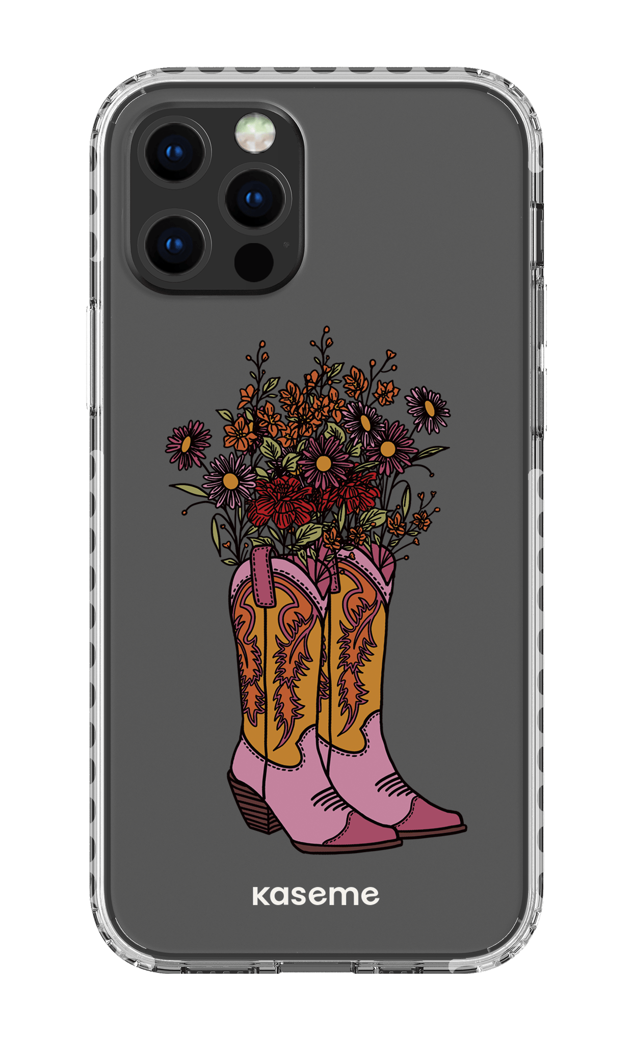 iPhone 12 pro Clear Case - White Howdy Clear Case -