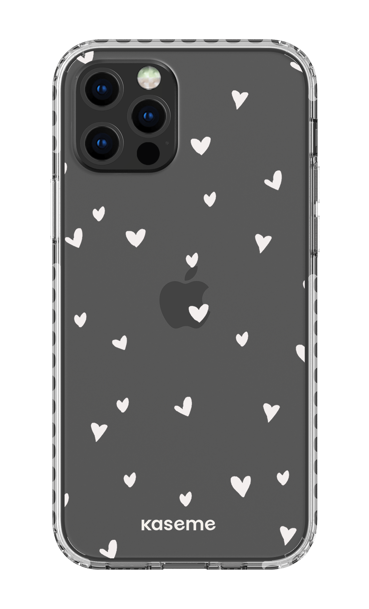 iPhone 12 pro Clear Case - White Lovely Clear Case -