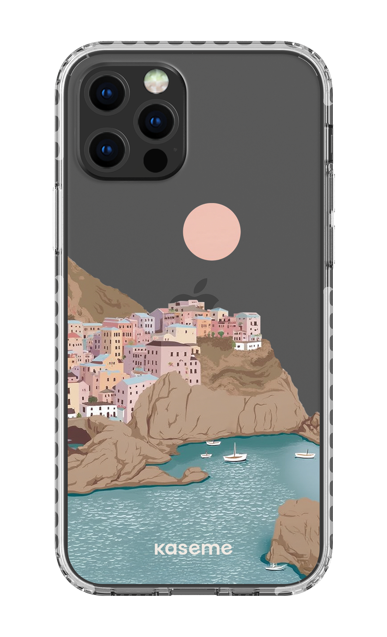 iPhone 12 pro Clear Case - White Mediterrana Clear Case -