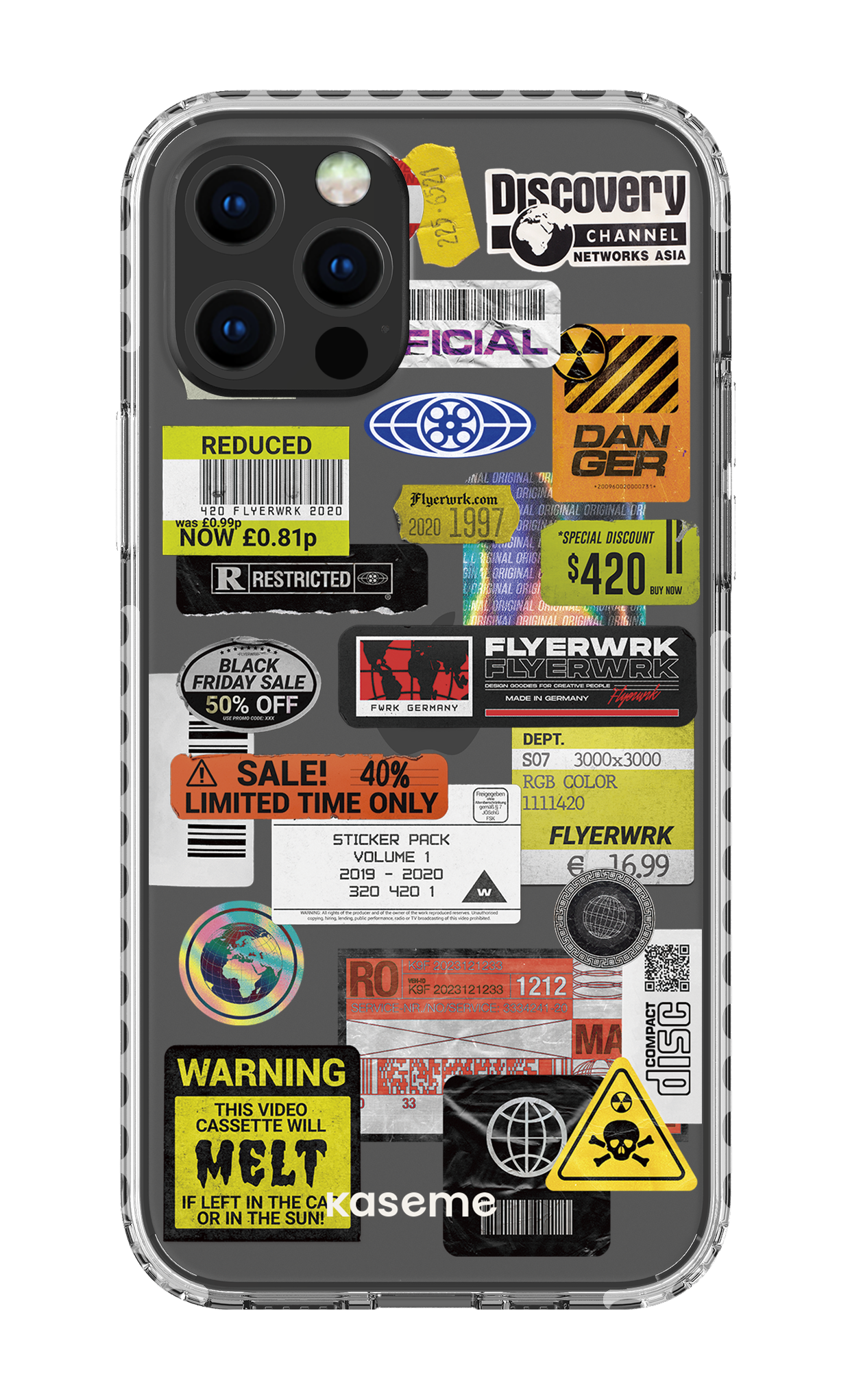 iPhone 12 pro Clear Case - White Melt Clear Case -