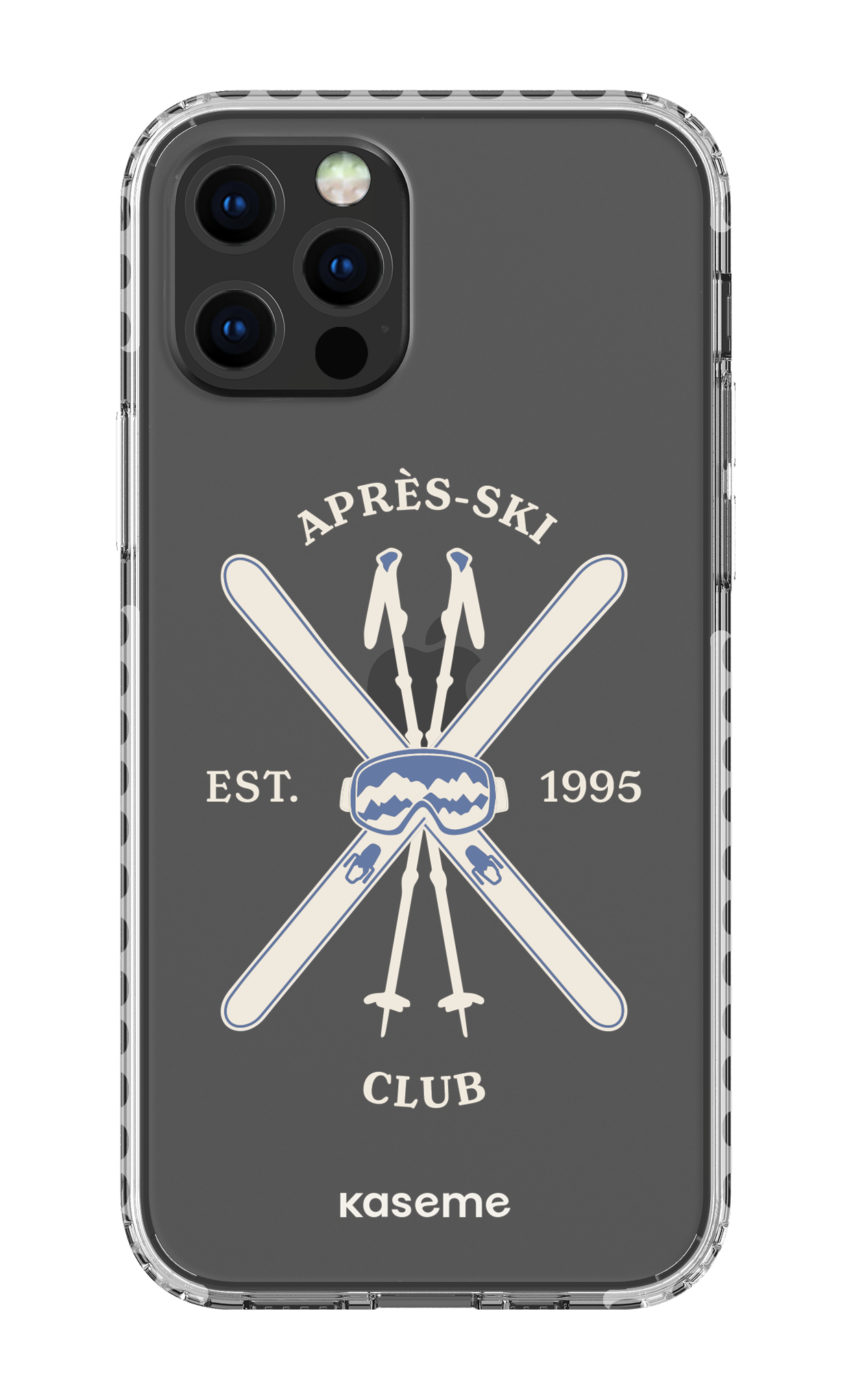 iPhone 12 pro Clear Case - White Off-Track Clear Case -