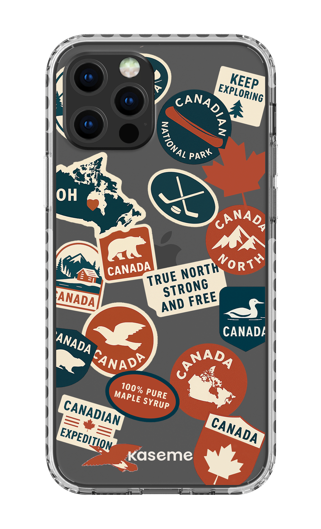 iPhone 12 pro Clear Case - White Oh Maple -