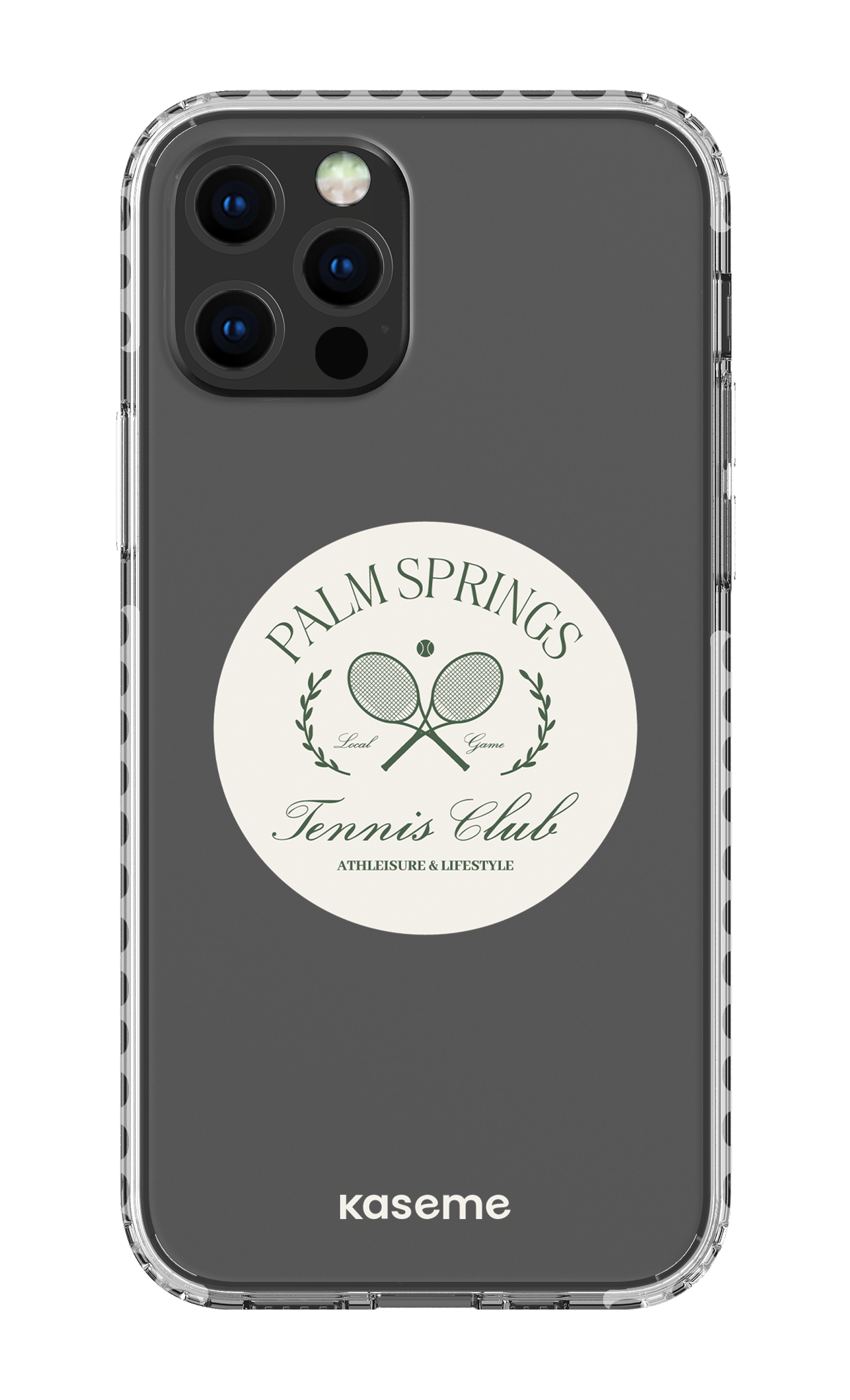 iPhone 12 pro Clear Case - White Serve it up Clear Case -