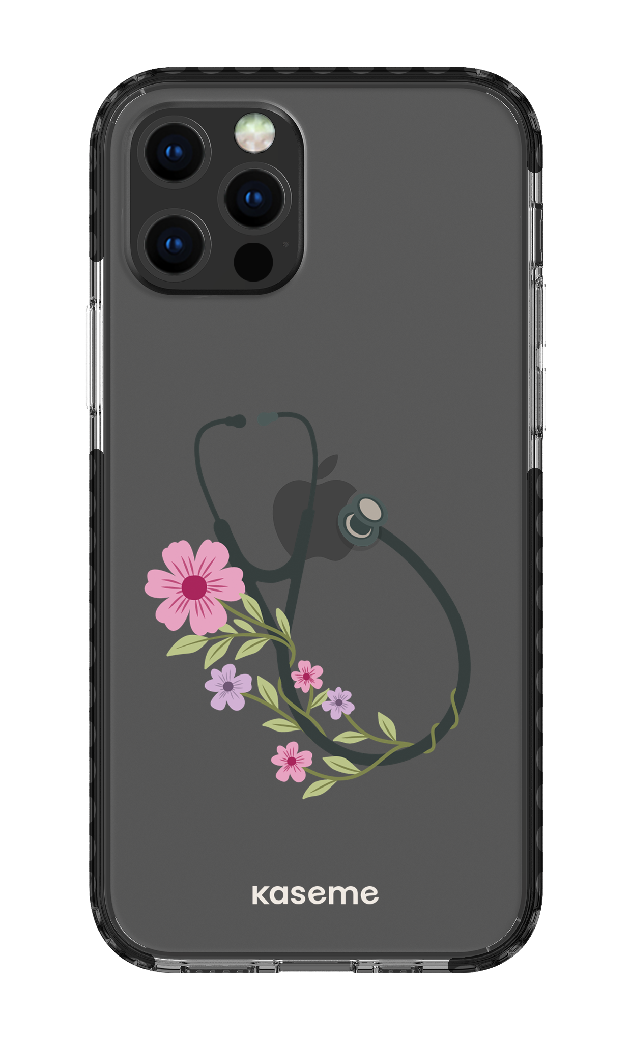 iPhone 12 pro Clear Case Black Blossom Beat Clear Case -