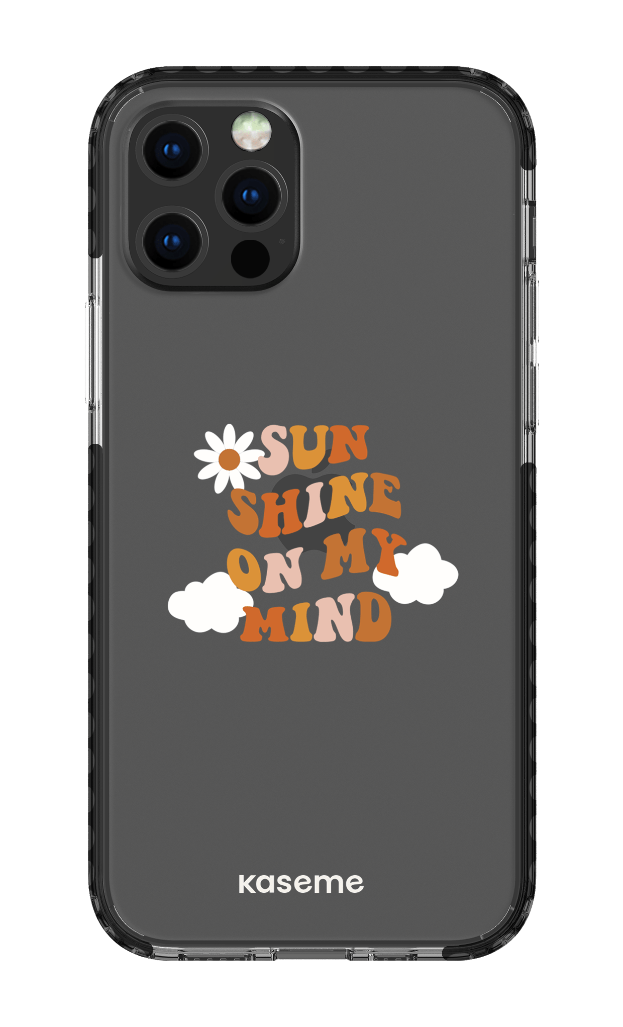 iPhone 12 pro Clear Case Black Cheerful Clear Case -