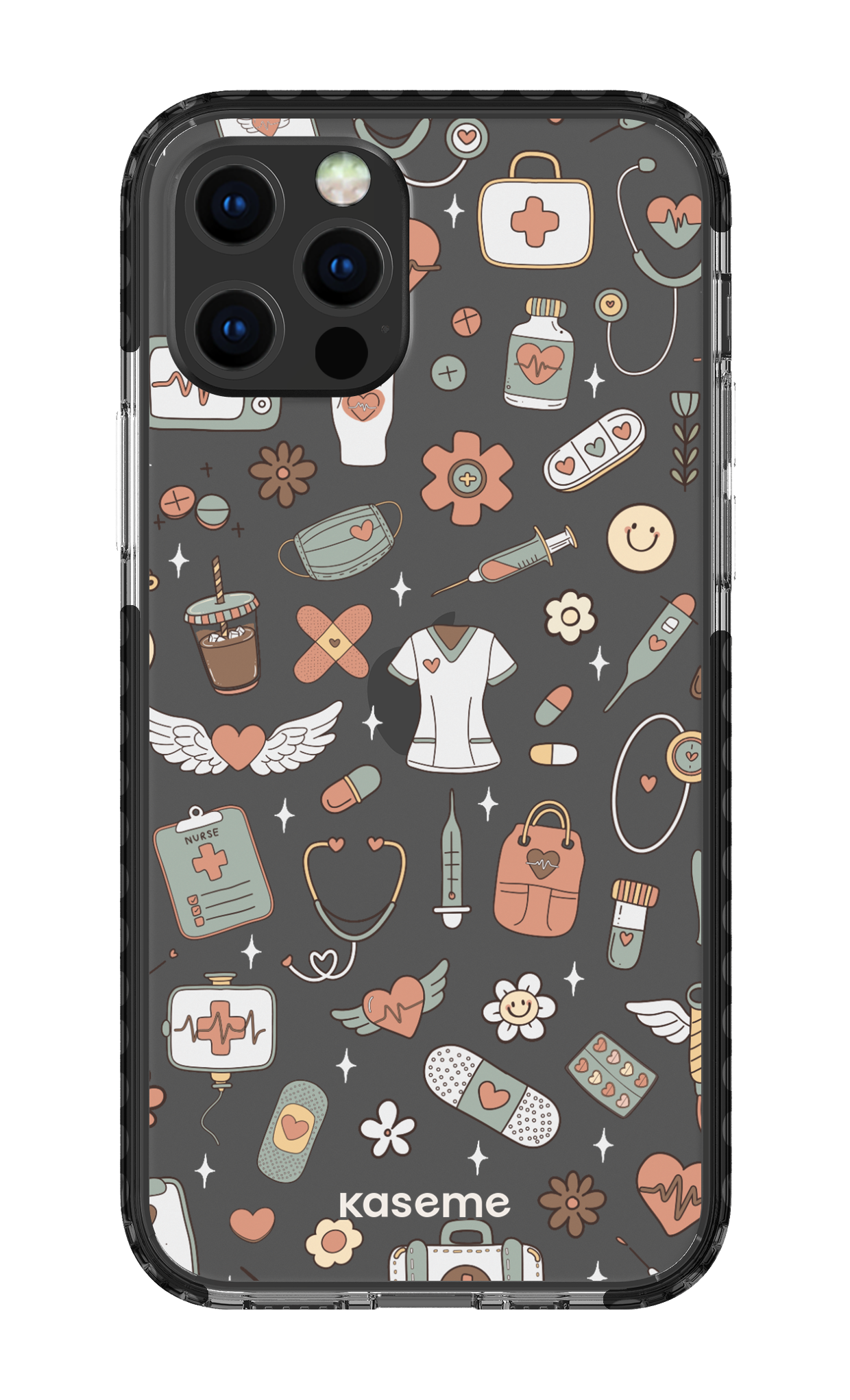 iPhone 12 pro Clear Case Black Code Clear Case -